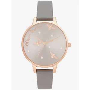 Olivia Burton Gray Leather Leather Watch