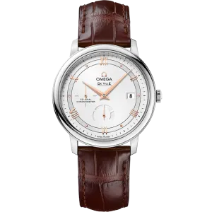 Omega De Ville Prestige 39.5 mm, steel on leather strap