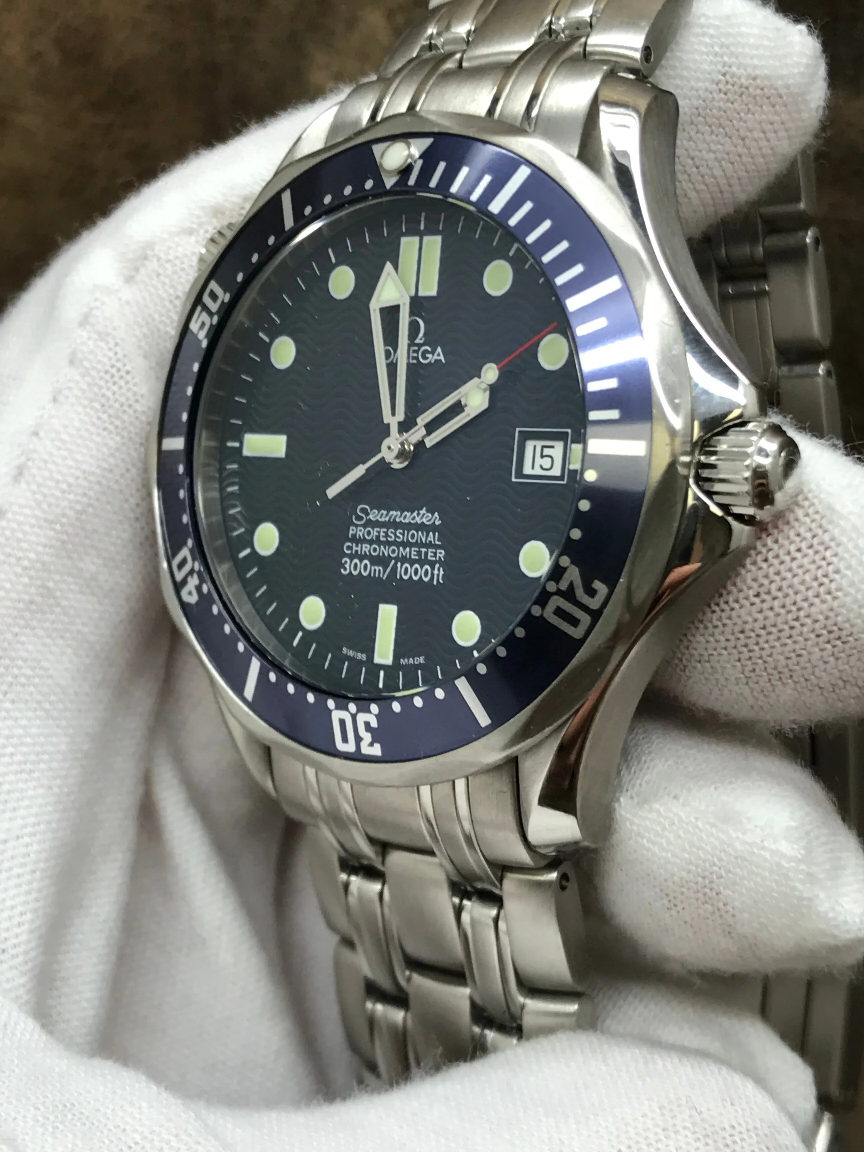 Omega Seamaster 300m 2531.80.00 Blue Wave Dial Automatic Men's Watch