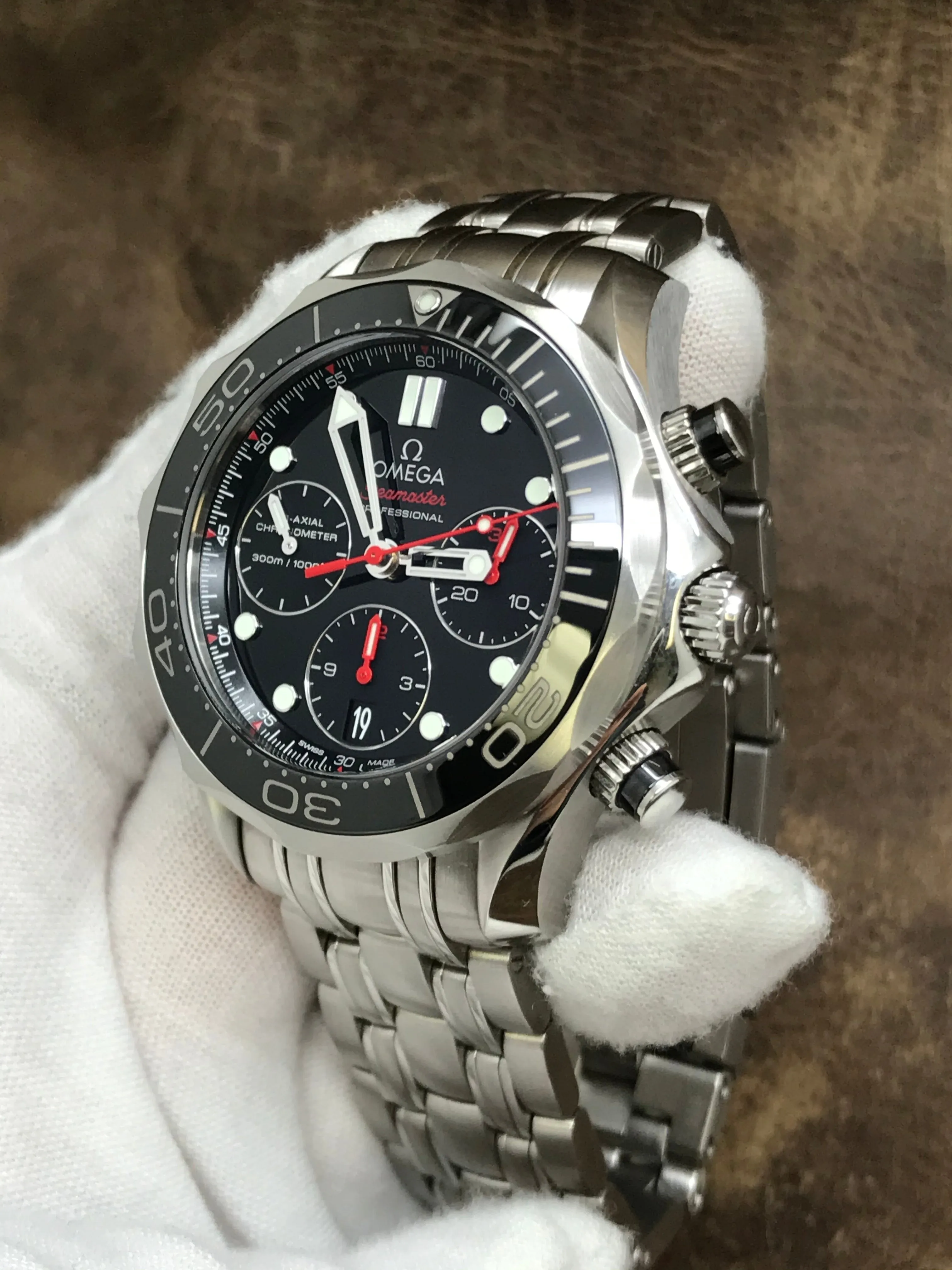 Omega Seamaster 300m Co-Axial Chronograph 212.30.42.50.01.001 Black Dial Automatic Men's Watch