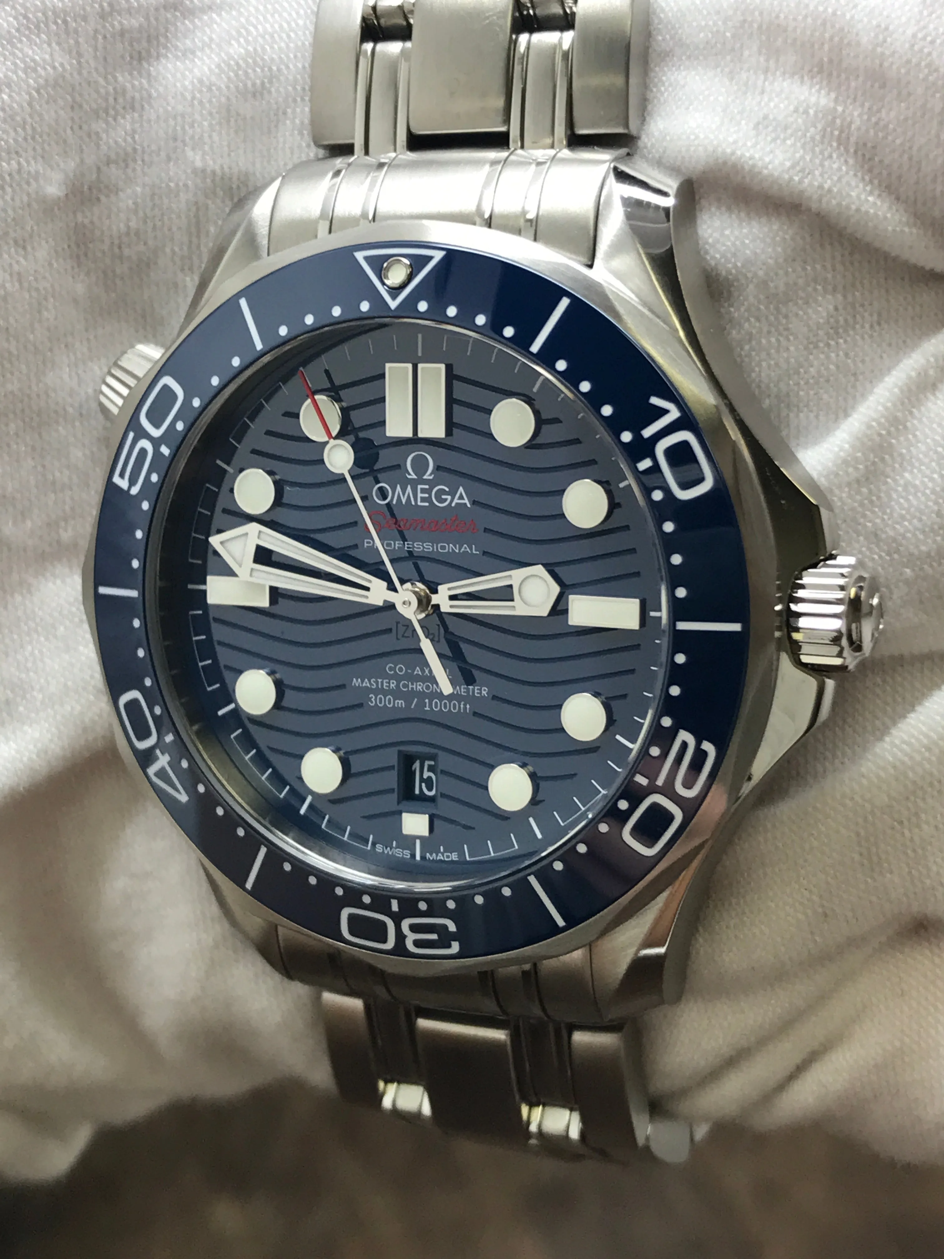 Omega Seamaster Diver 300M 210.30.42.20.03.001 Blue Dial Automatic Men's Watch