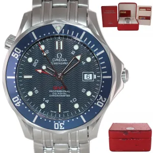 Omega Seamaster GMT Diver Co-Axial Blue Automatic 41mm Date Watch 2535.80.00