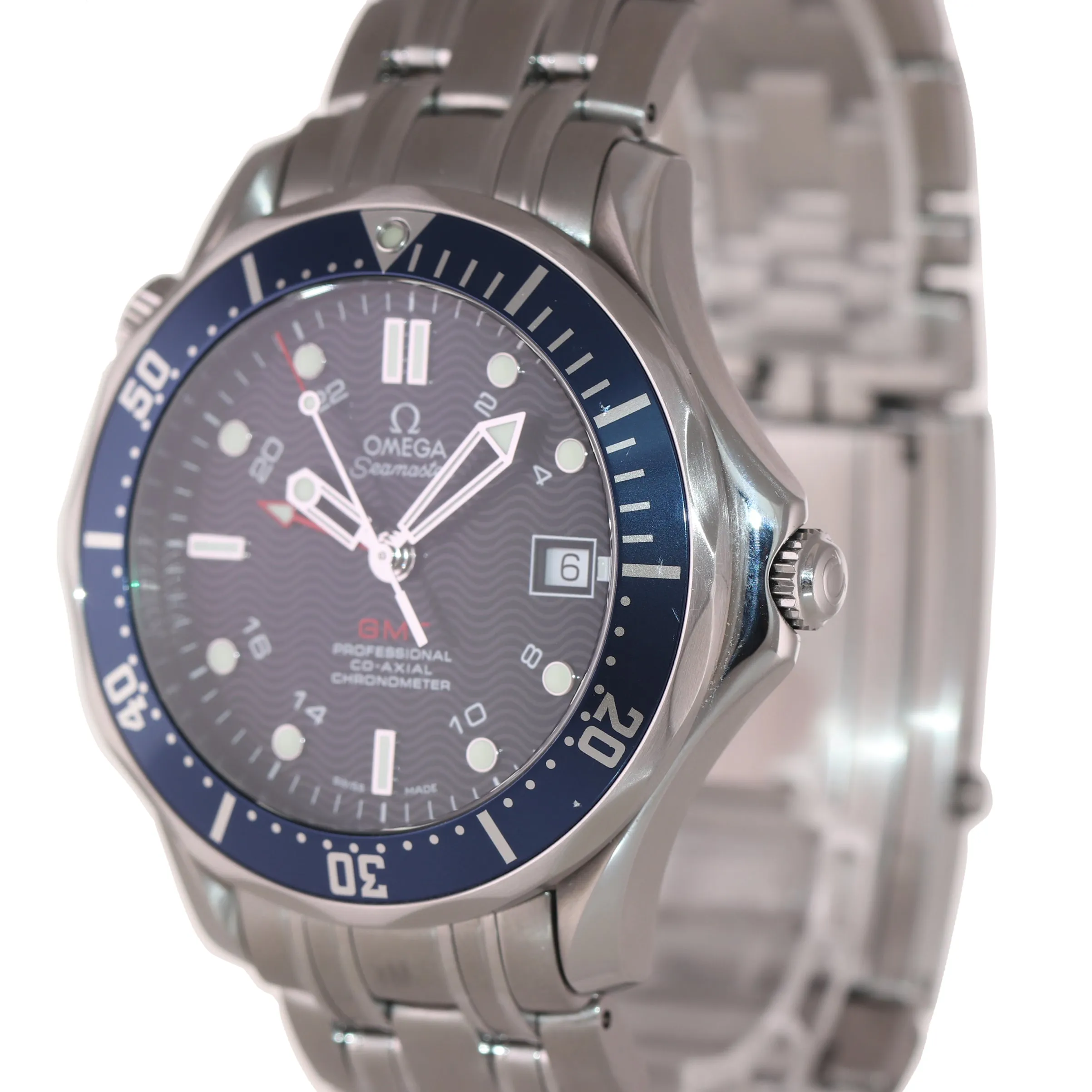 Omega Seamaster GMT Diver Co-Axial Blue Automatic 41mm Date Watch 2535.80.00