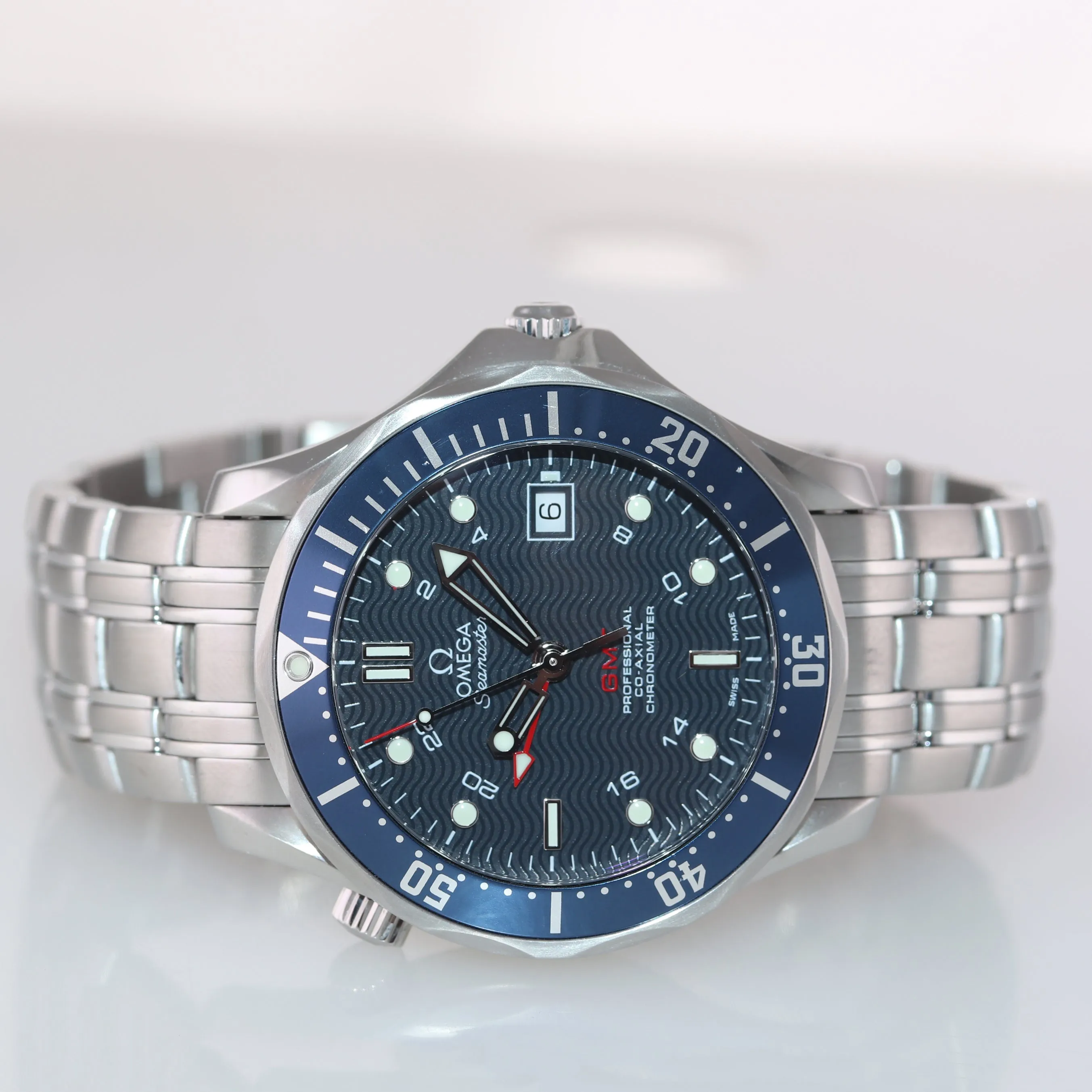 Omega Seamaster GMT Diver Co-Axial Blue Automatic 41mm Date Watch 2535.80.00