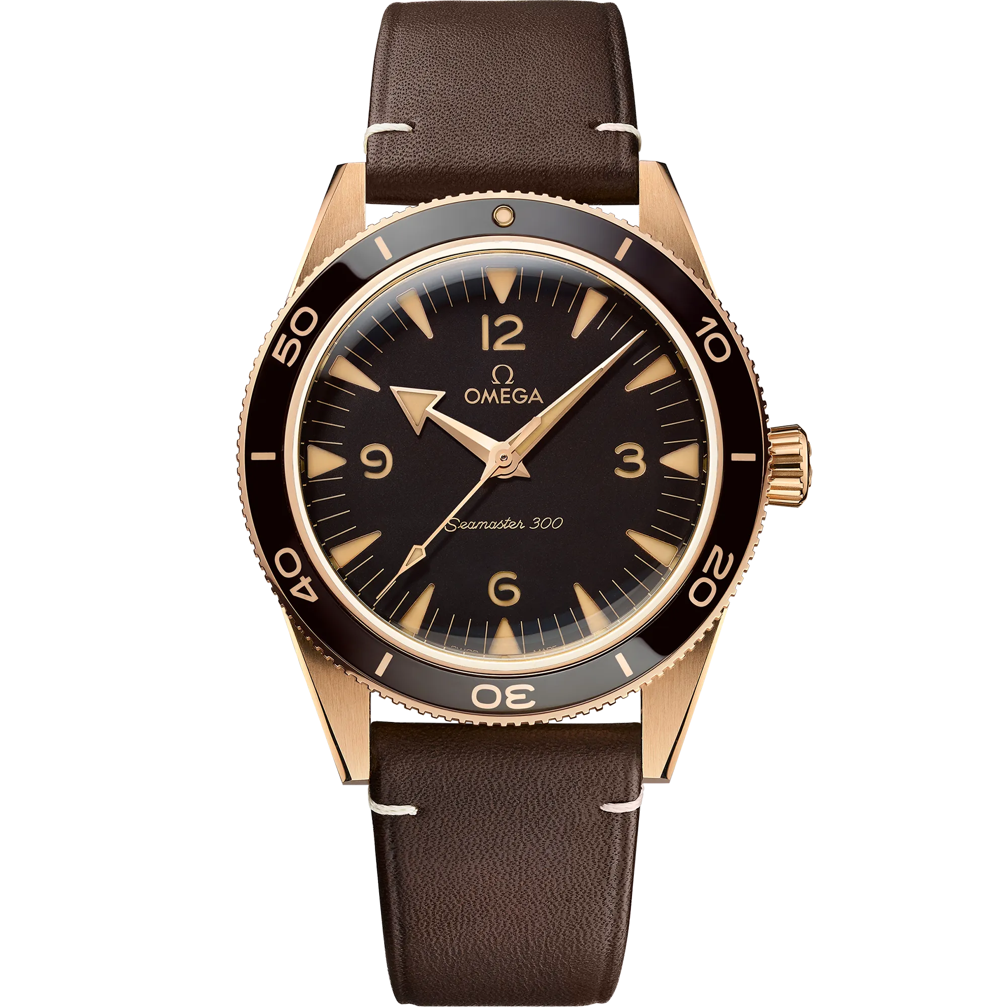 Omega Seamaster Seamaster 300 41 mm, Bronze gold on leather strap