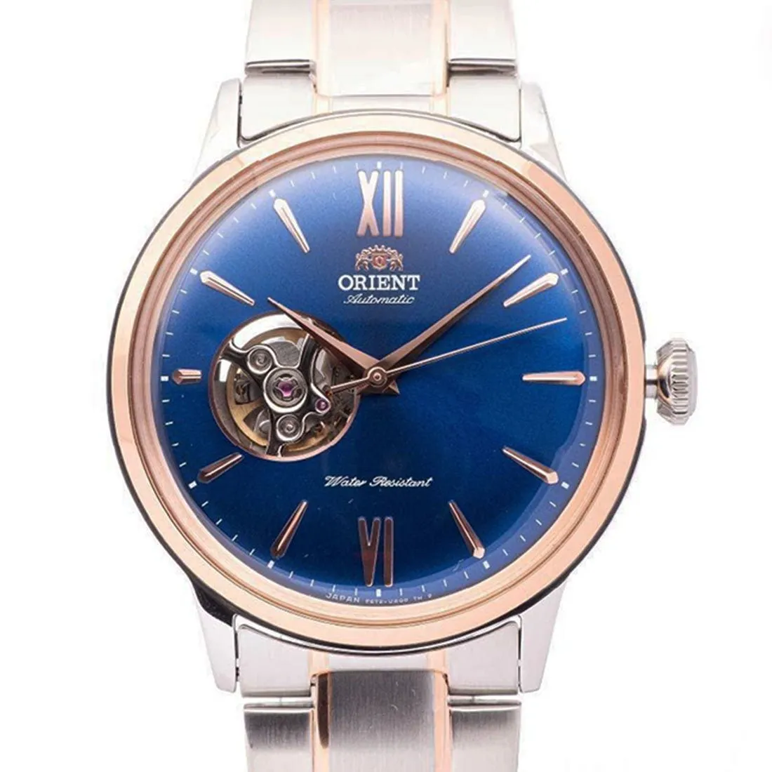 Orient Bambino RA-AG0433L00C RA-AG0433L Blue Dial Semi Skeleton Mechanical Watch