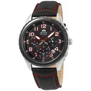 Orient Sporty Chronograph Black Dial Men's Watch FKV01003B