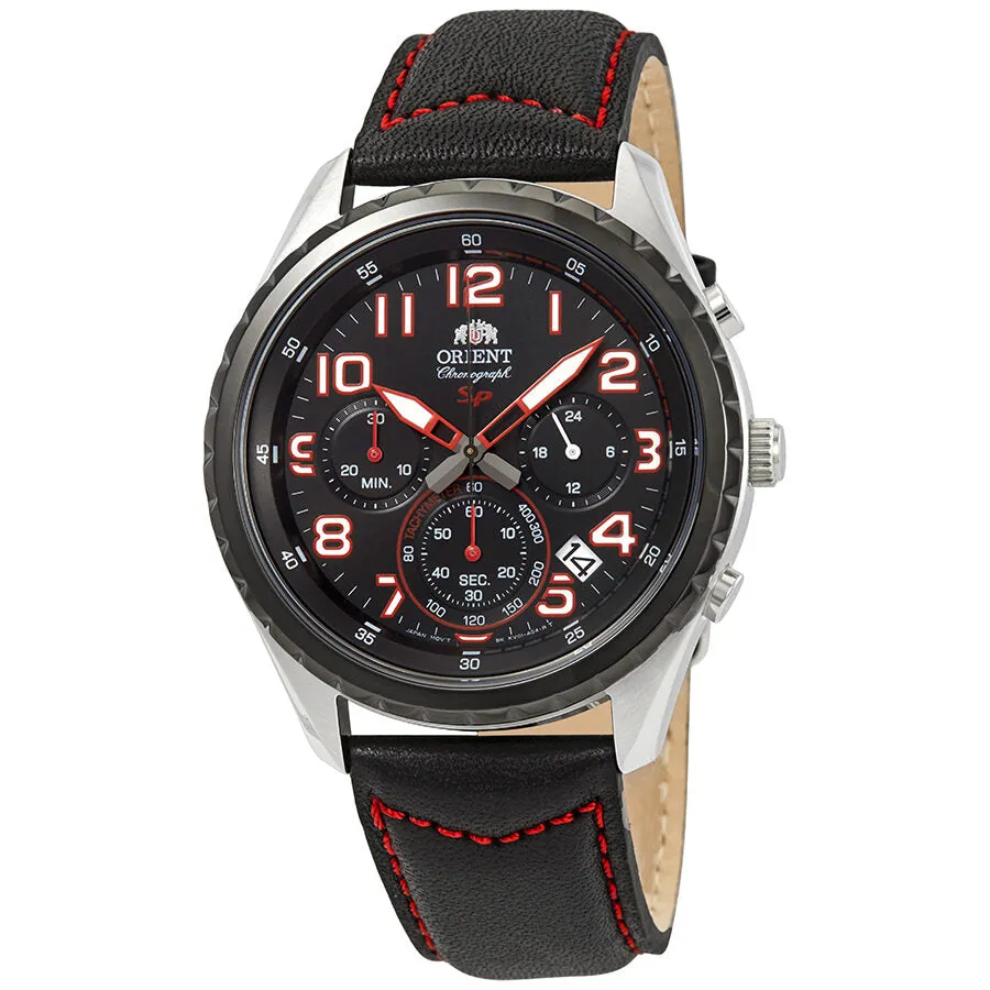 Orient Sporty Chronograph Black Dial Men's Watch FKV01003B