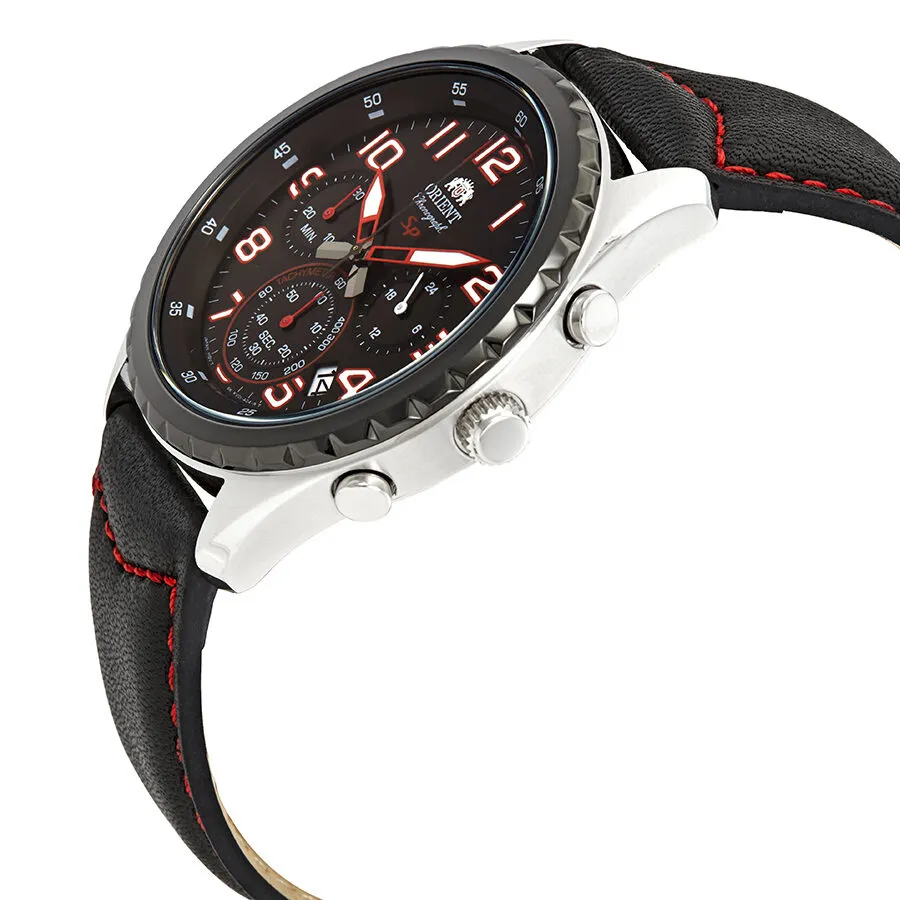 Orient Sporty Chronograph Black Dial Men's Watch FKV01003B