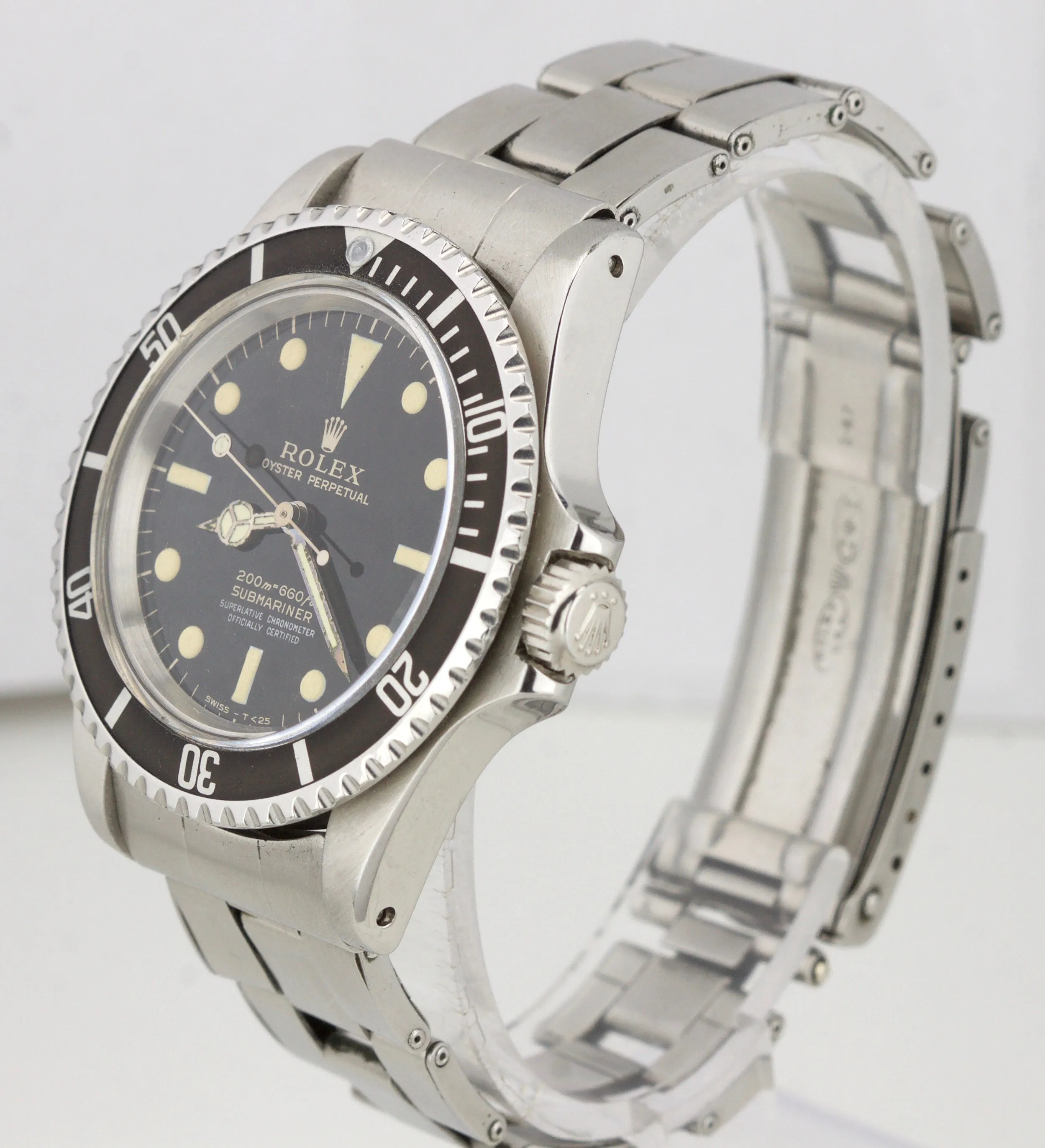 ORIGINAL 1966 Rolex Submariner 5512 GILT 4-LINE TWO COLOR 40mm Stainless Watch