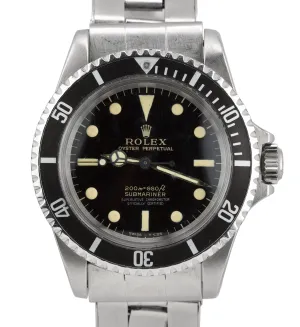 ORIGINAL 1966 Rolex Submariner 5512 GILT 4-LINE TWO COLOR 40mm Stainless Watch