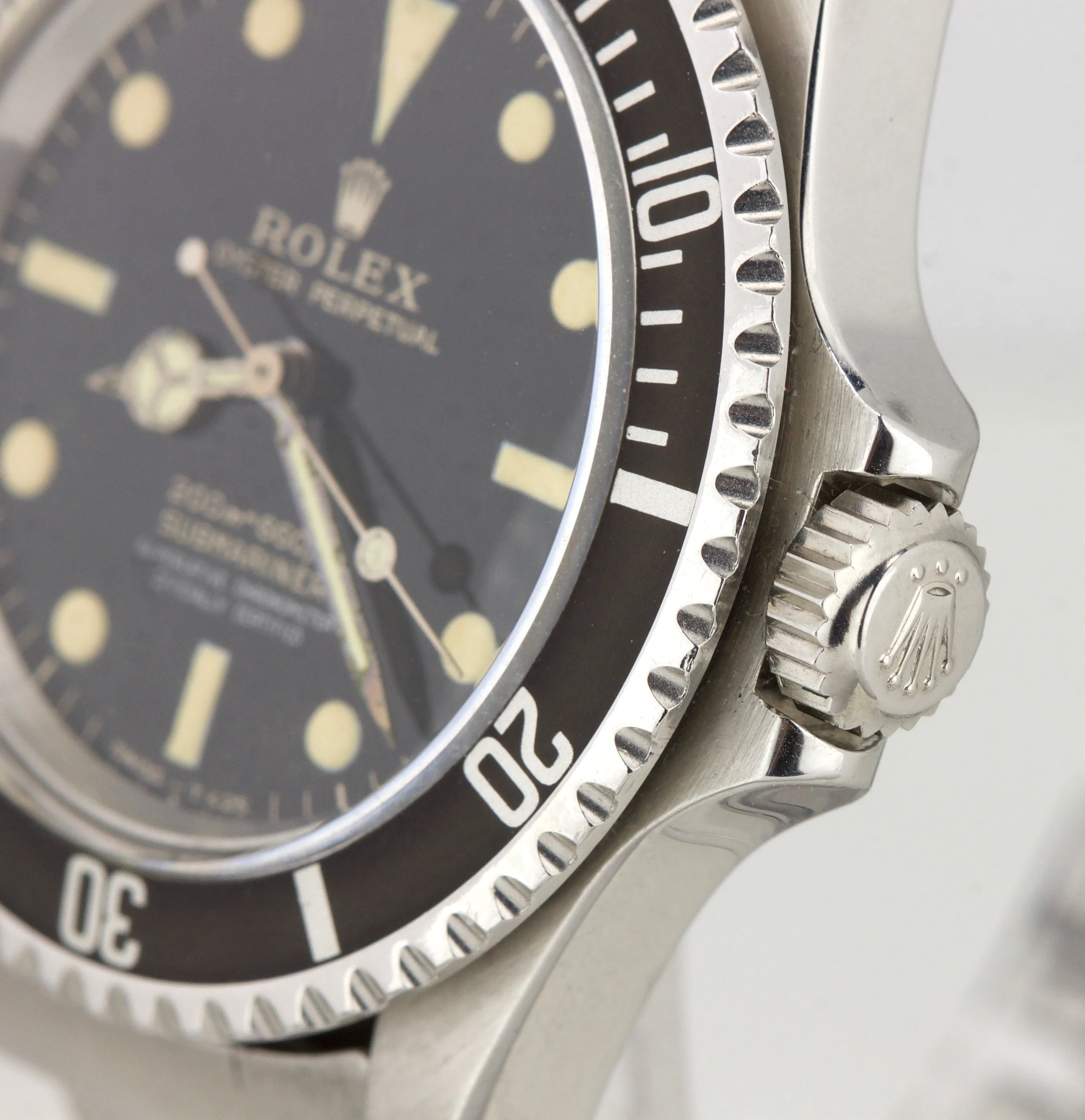 ORIGINAL 1966 Rolex Submariner 5512 GILT 4-LINE TWO COLOR 40mm Stainless Watch