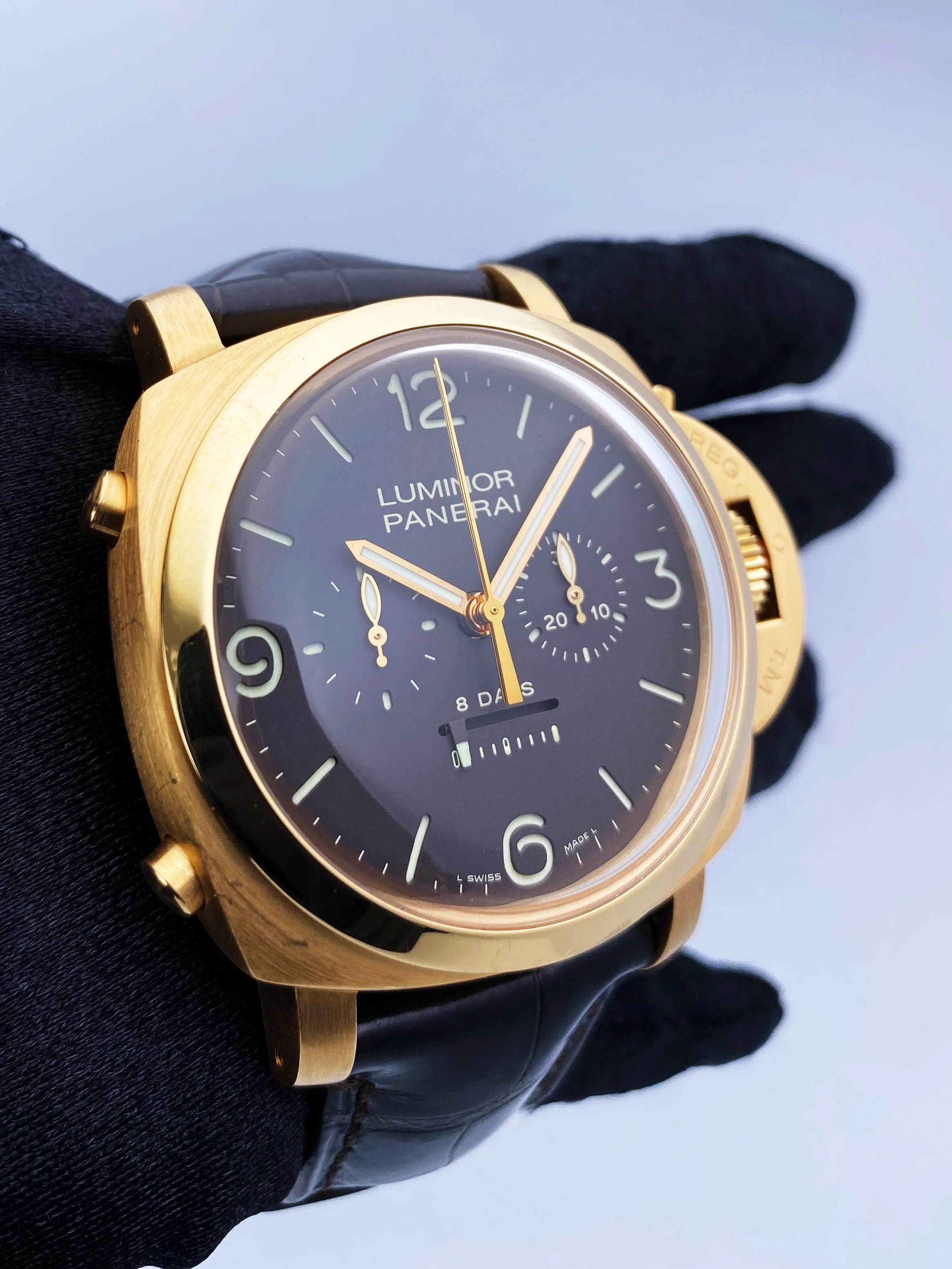 Panerai Luminor 1950 8 Days Rattrapante PAM00319 Mens Watch Box Papers