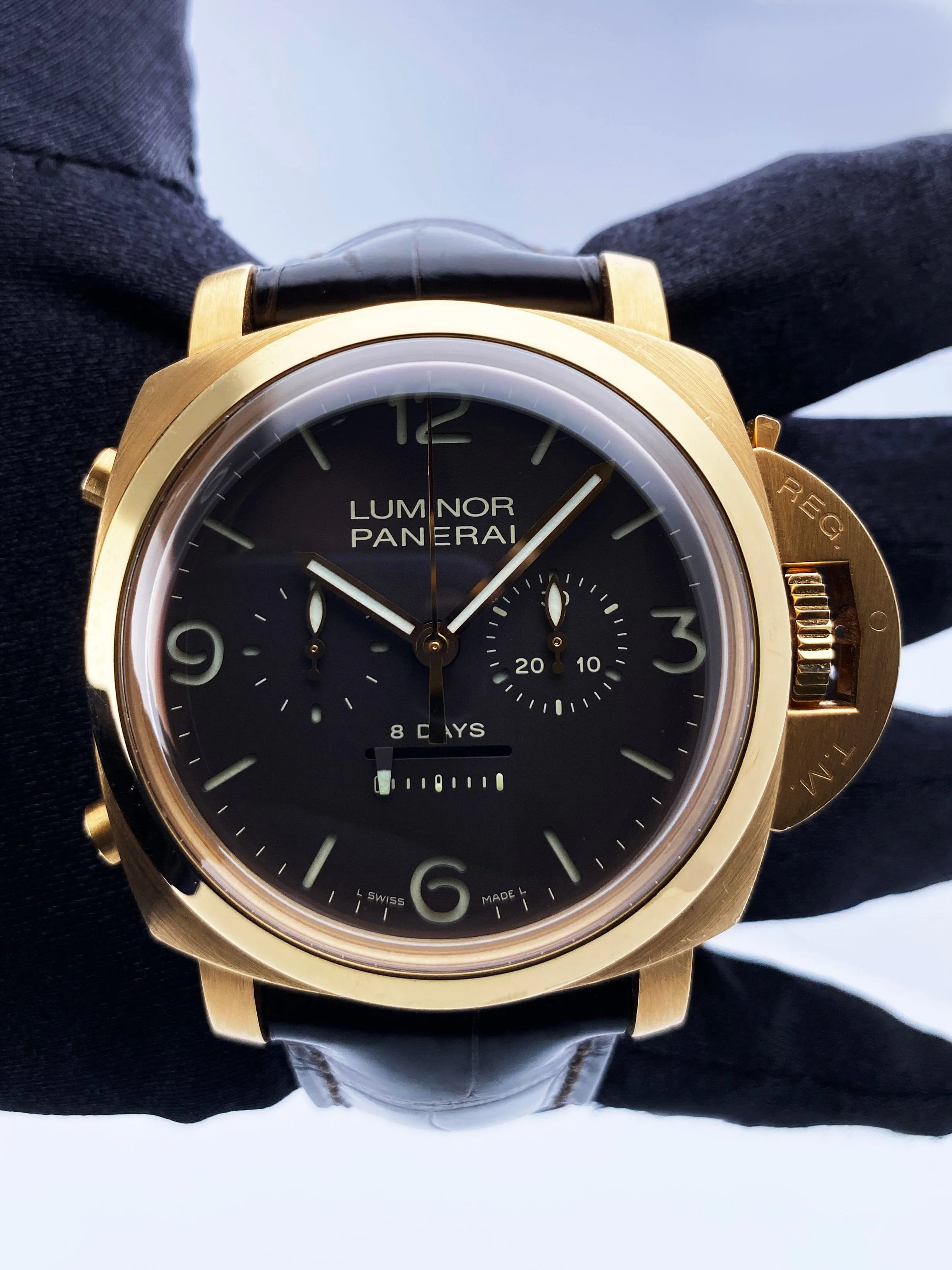 Panerai Luminor 1950 8 Days Rattrapante PAM00319 Mens Watch Box Papers