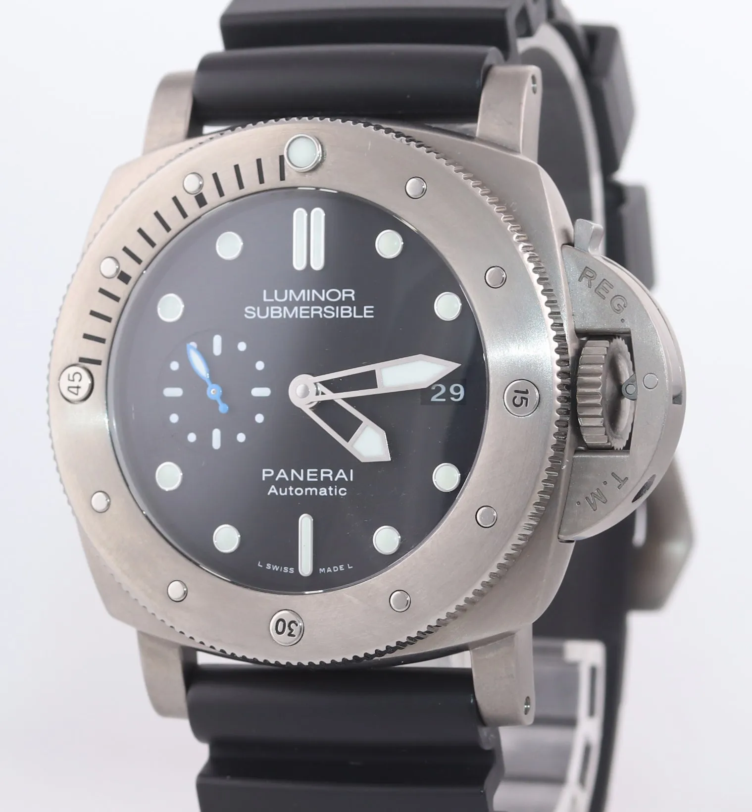 Panerai Luminor Submersible 1950 Titanium 47mm Automatic Date Watch PAM01305