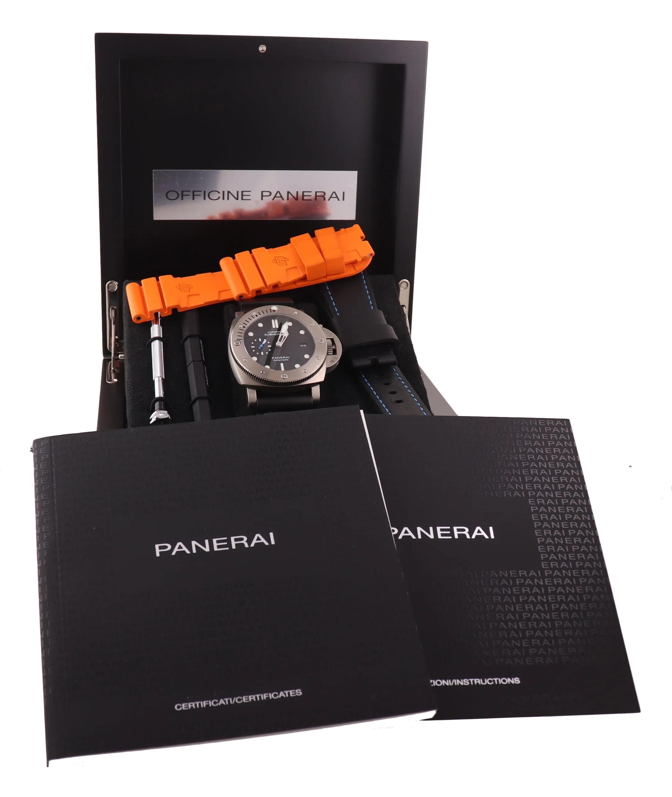 Panerai Luminor Submersible 1950 Titanium 47mm Automatic Date Watch PAM01305