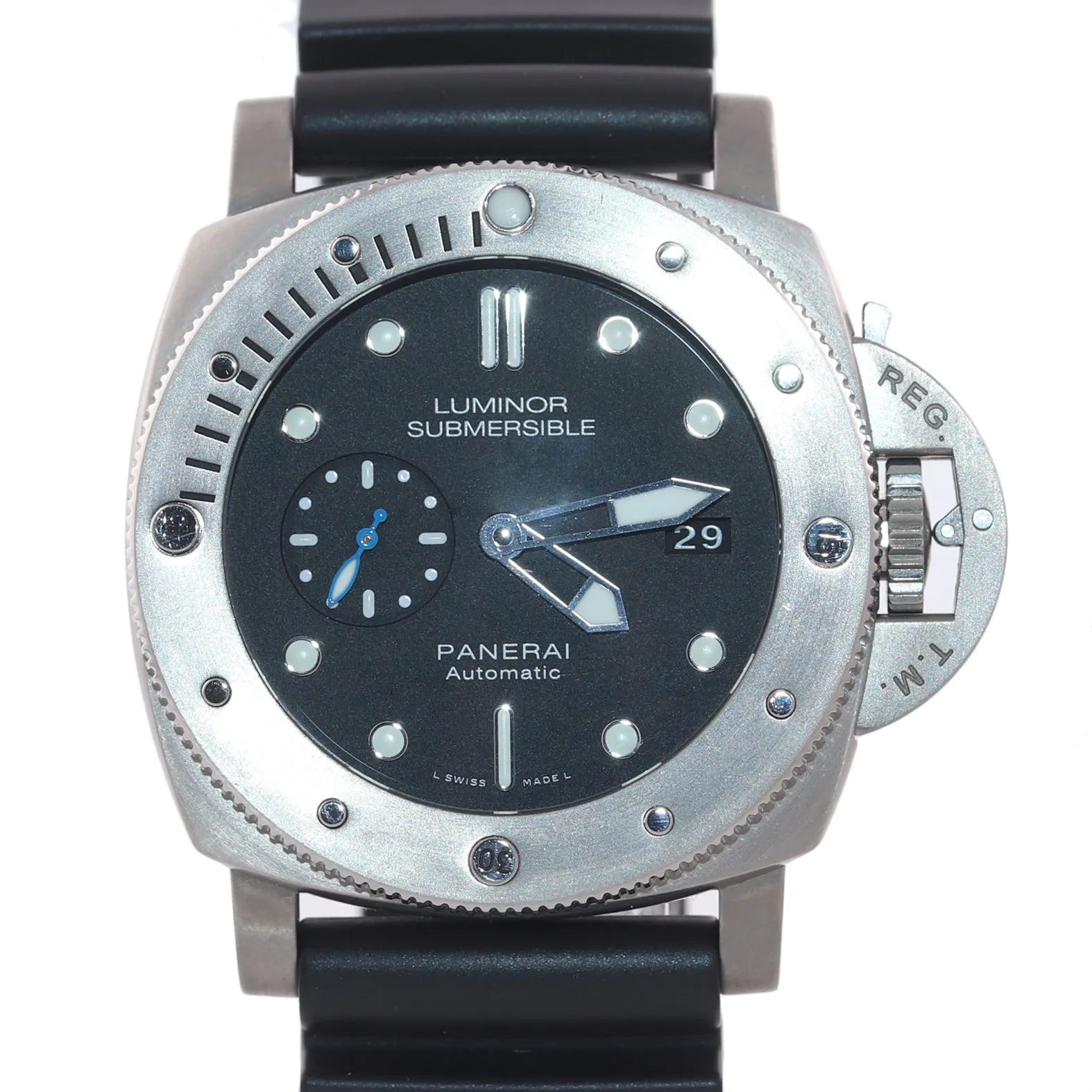 Panerai Luminor Submersible 1950 Titanium 47mm Automatic Date Watch PAM01305