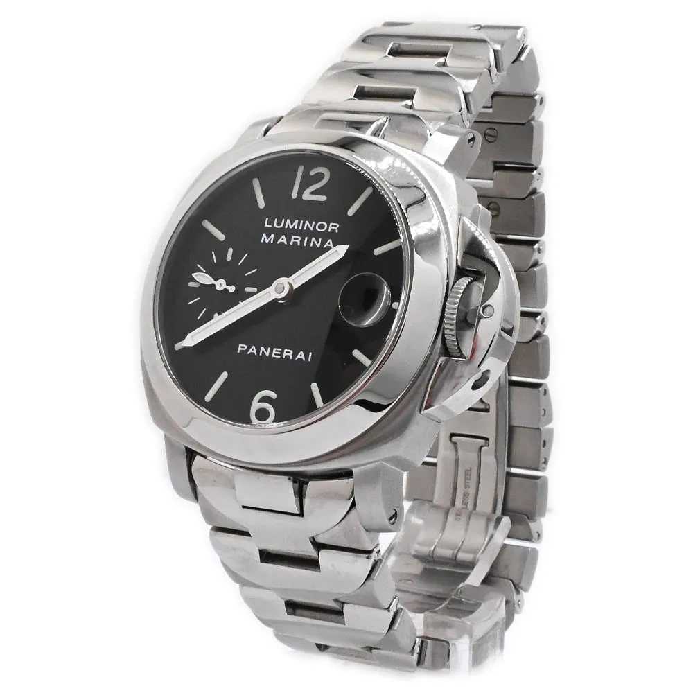 Panerai Men's Luminor Marina Stainless Steel 40mm Black Dial Watch Reference #: PAM00050