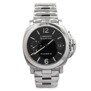 Panerai Men's Luminor Marina Stainless Steel 40mm Black Dial Watch Reference #: PAM00050