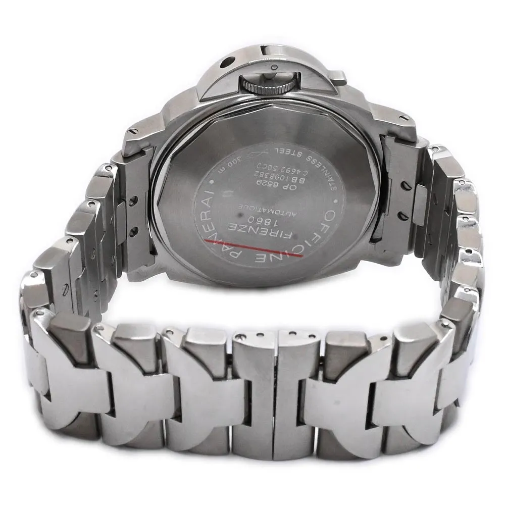 Panerai Men's Luminor Marina Stainless Steel 40mm Black Dial Watch Reference #: PAM00050