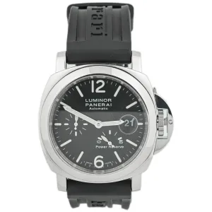 Panerai Men's Luminor Power Reserve Stainless Steel 44mm Black Dial Watch Reference #: PAM00090