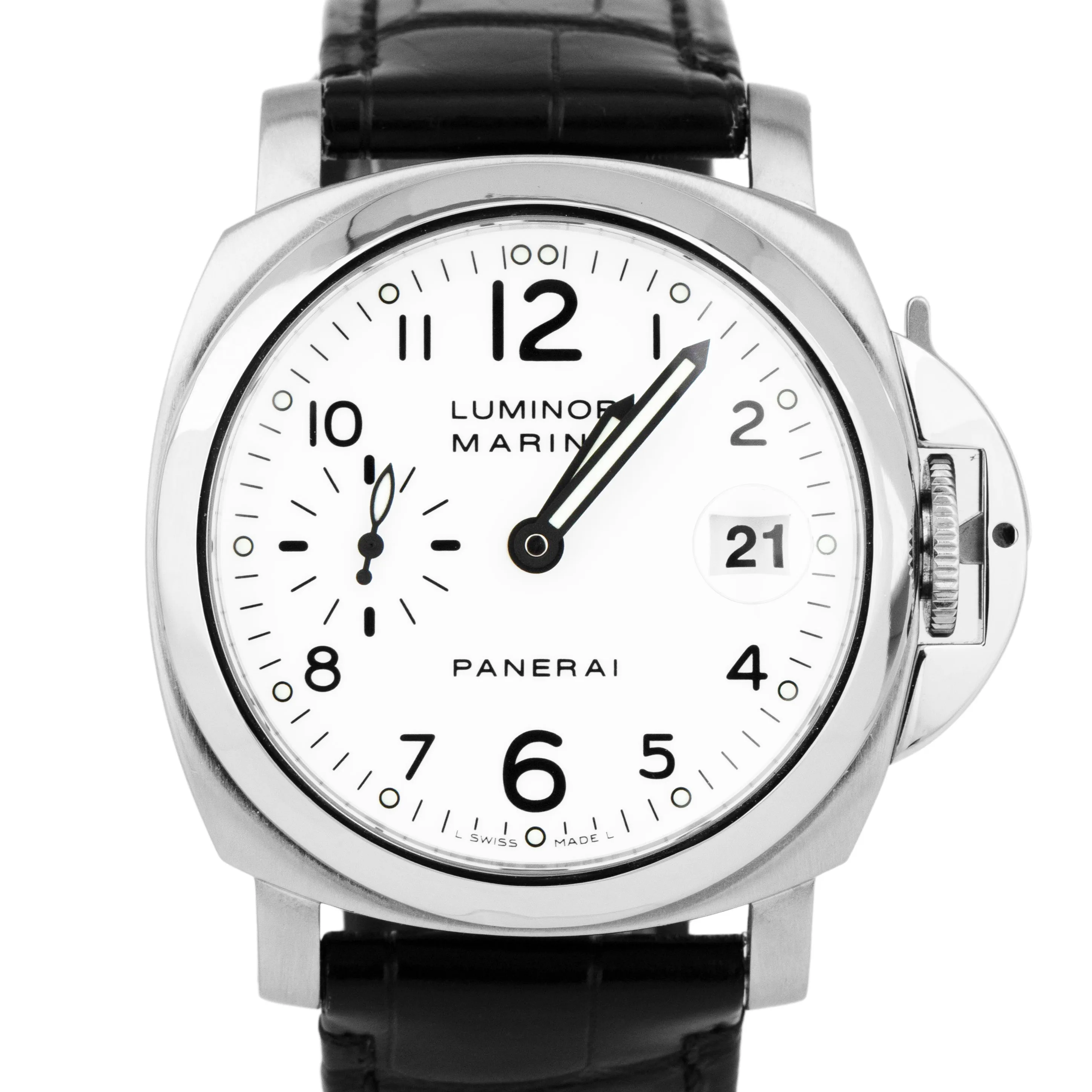 Panerai PAM 51 Luminor Marina Stainless Steel White 40mm Date Watch PAM00051 B P