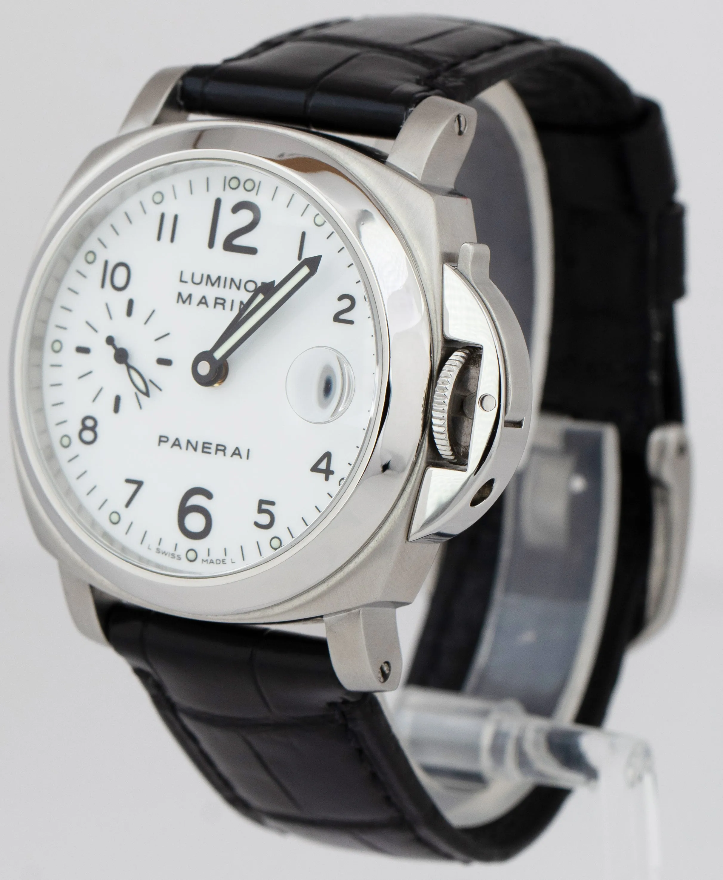 Panerai PAM 51 Luminor Marina Stainless Steel White 40mm Date Watch PAM00051 B P