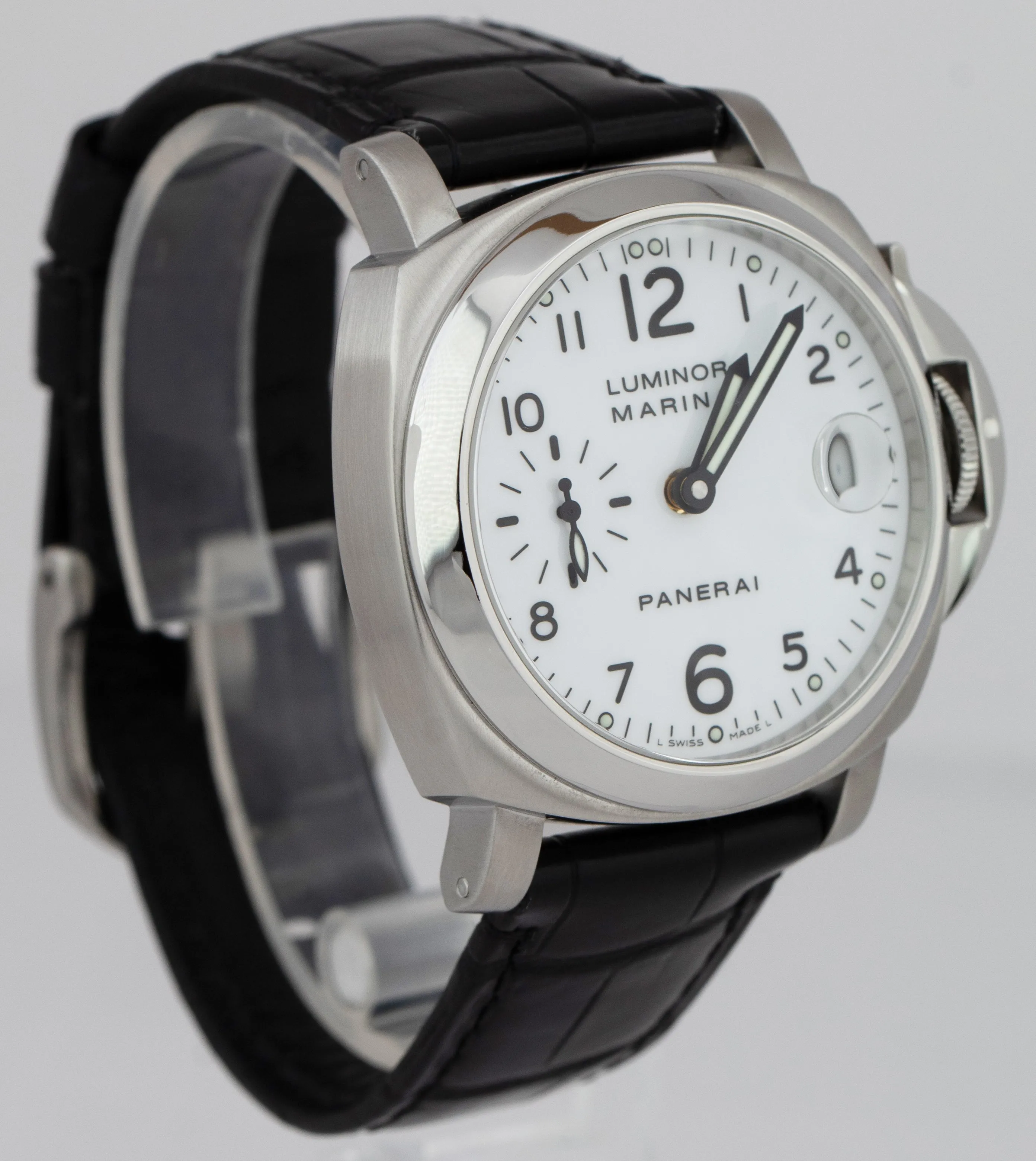 Panerai PAM 51 Luminor Marina Stainless Steel White 40mm Date Watch PAM00051 B P