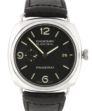 Panerai Radiomir Black Seal 3 Days PAM 388 Steel Automatic 45mm Watch PAM00388