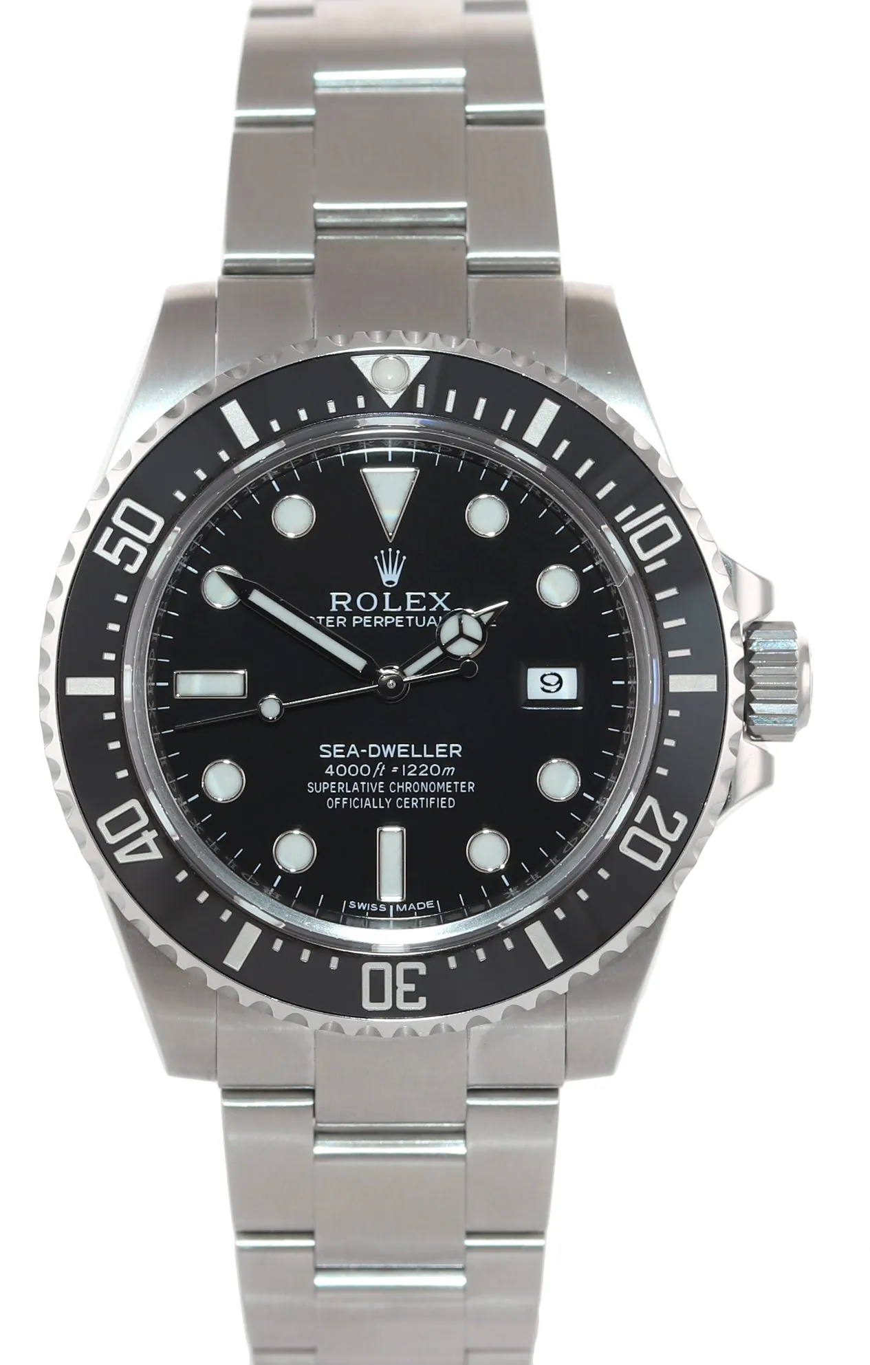 PAPERS 2017 Rolex Sea-Dweller 4000 SD4K 116600 Steel Black Ceramic Watch Box