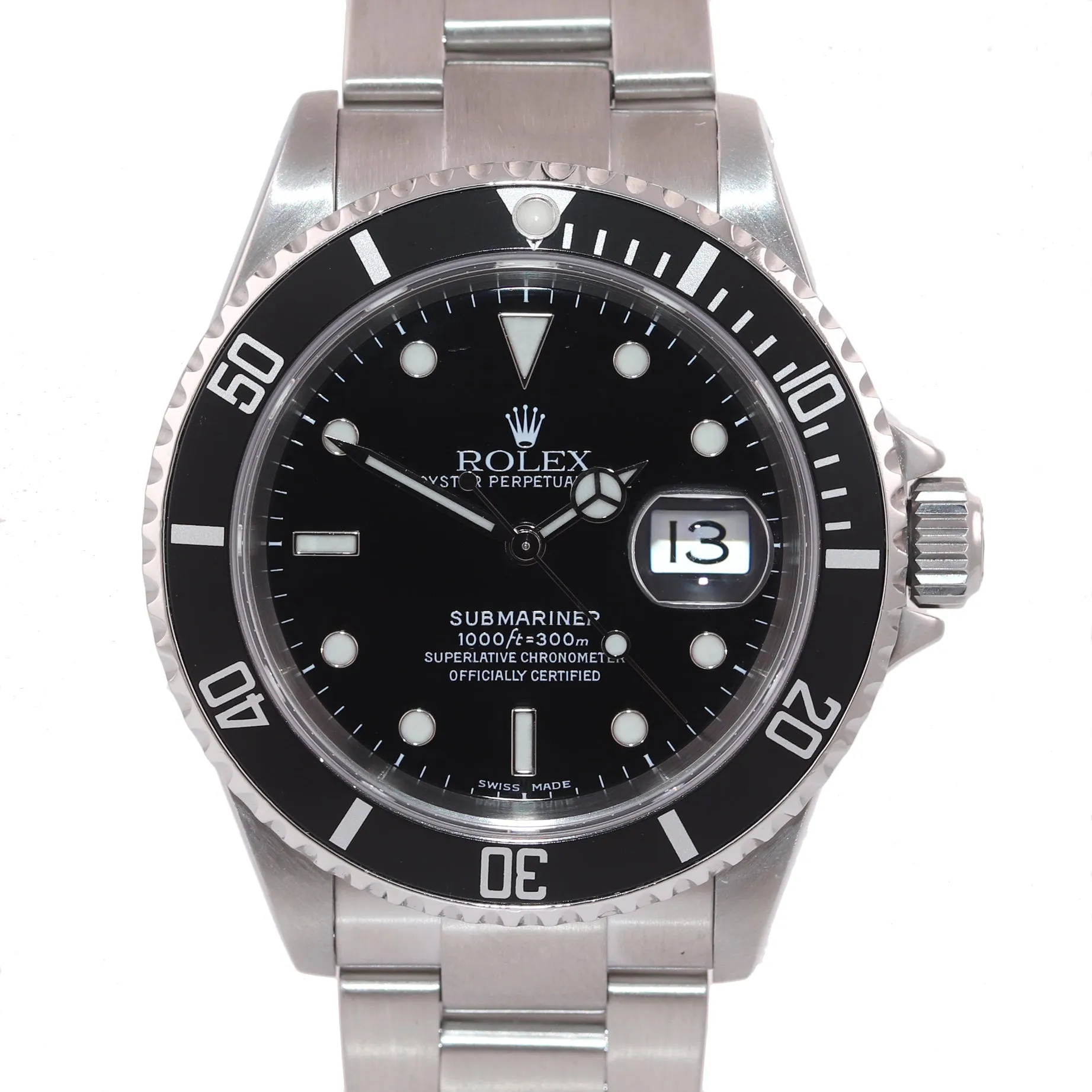 PAPERS & 2019 RSC Service Rolex Submariner 16610 SEL Steel Black Dial Watch Box