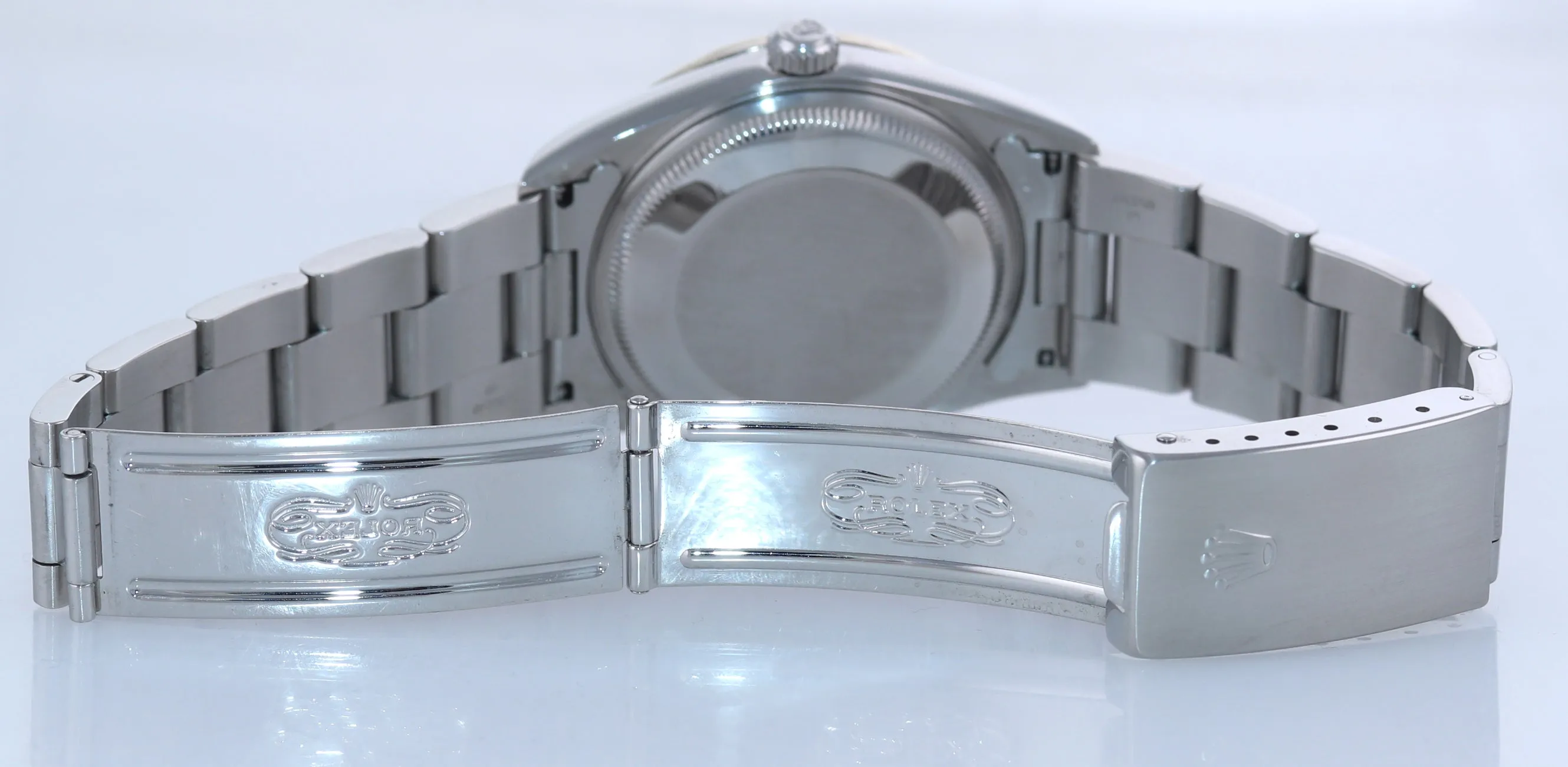 PAPERS DIAMONDS Rolex Oyster Date 15210 Steel 34mm Midsize Diamond Watch