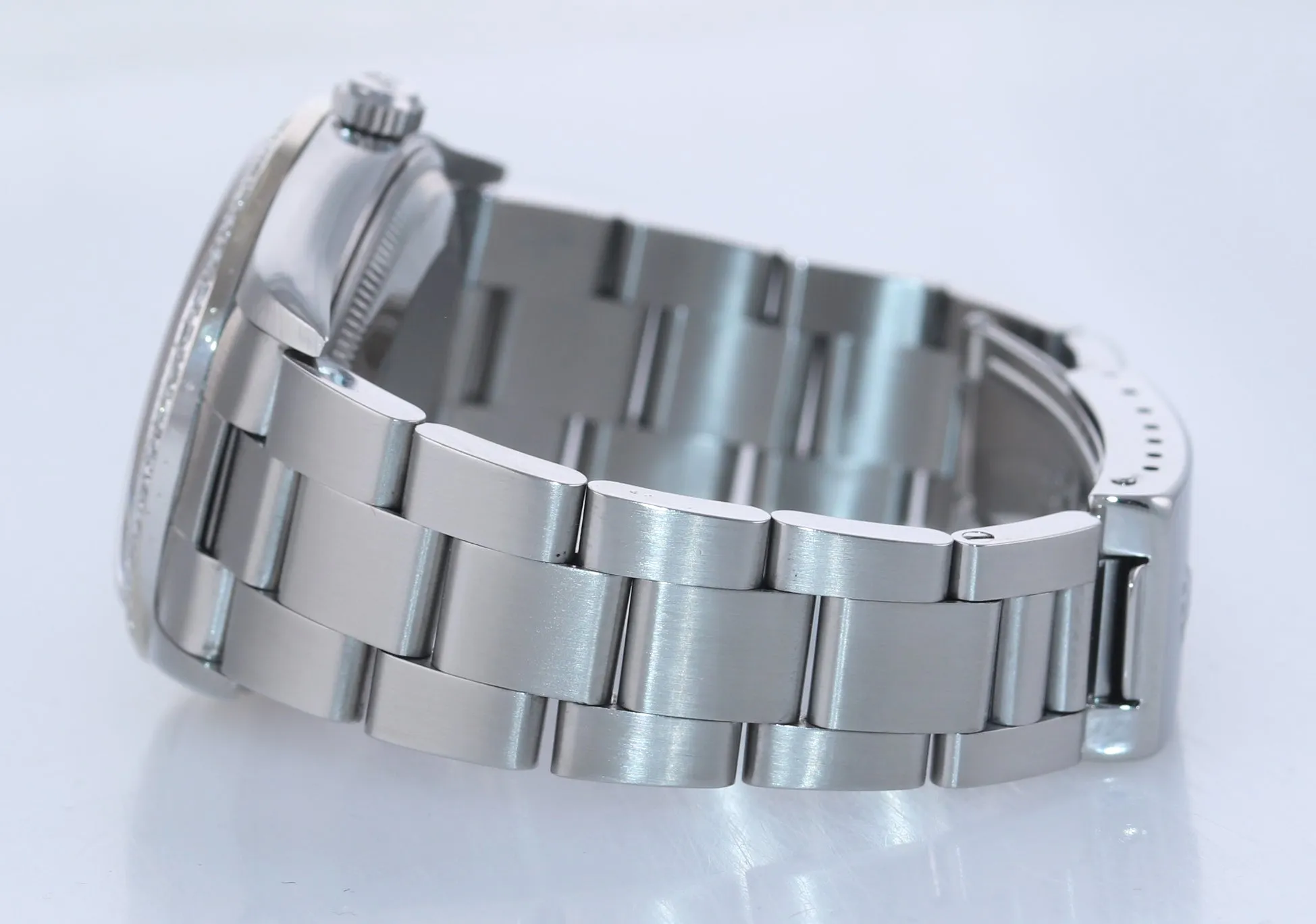 PAPERS DIAMONDS Rolex Oyster Date 15210 Steel 34mm Midsize Diamond Watch