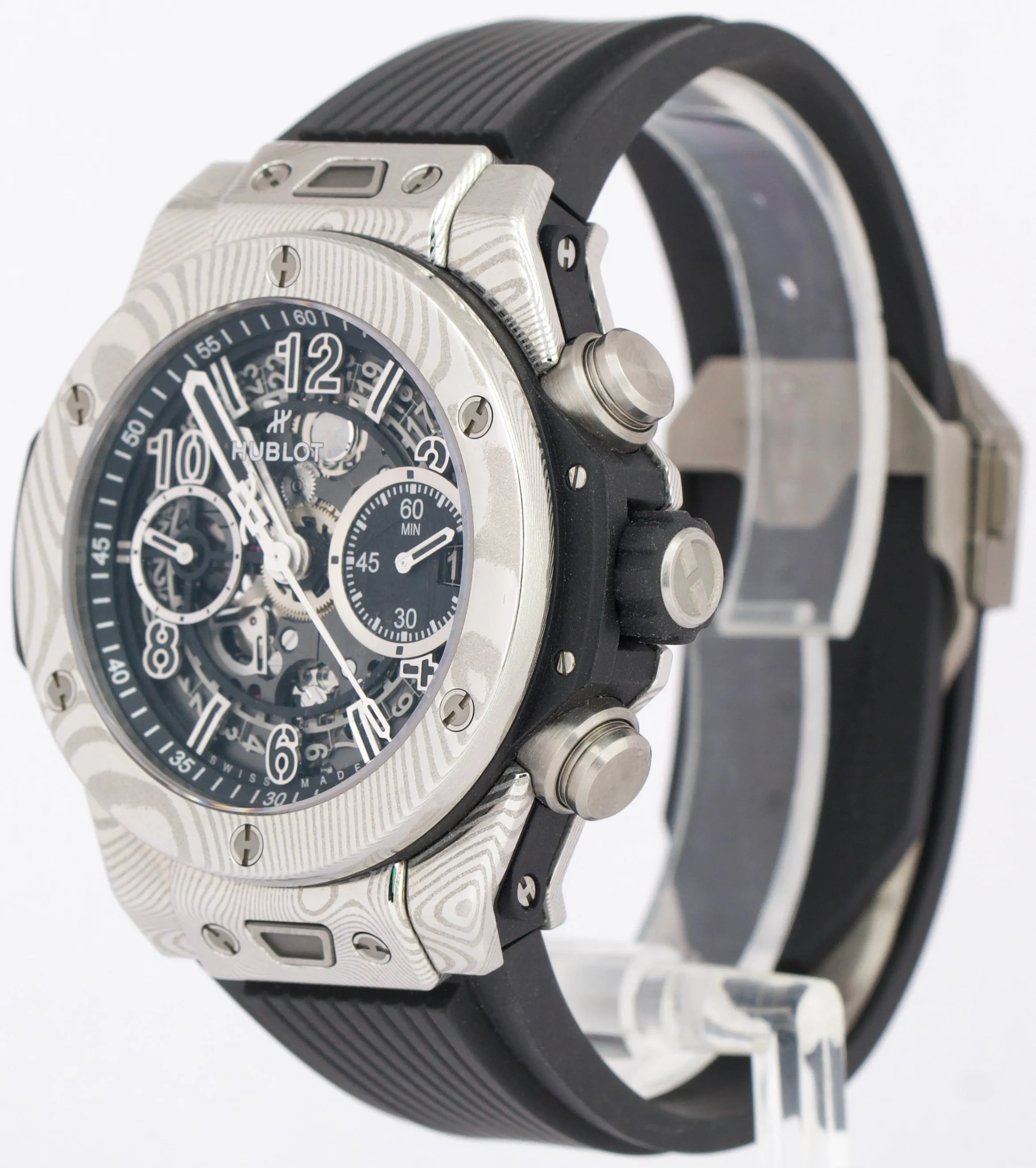 PAPERS Hublot Big Bang Chronograph 42mm DAMASCUS STEEL 441.DS.1170.NR.GAS22 BOX