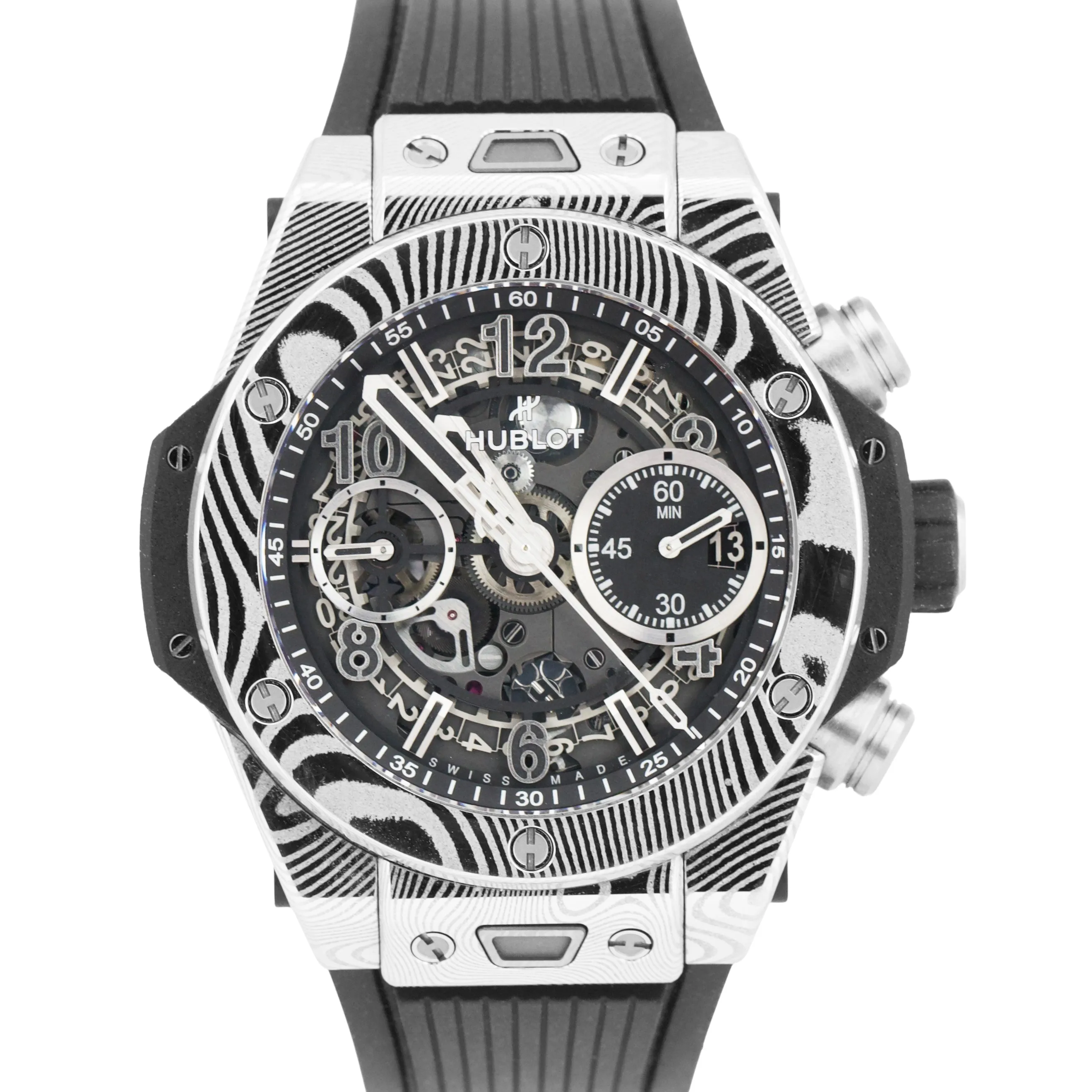 PAPERS Hublot Big Bang Chronograph 42mm DAMASCUS STEEL 441.DS.1170.NR.GAS22 BOX
