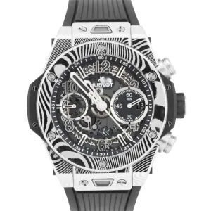 PAPERS Hublot Big Bang Chronograph 42mm DAMASCUS STEEL 441.DS.1170.NR.GAS22 BOX