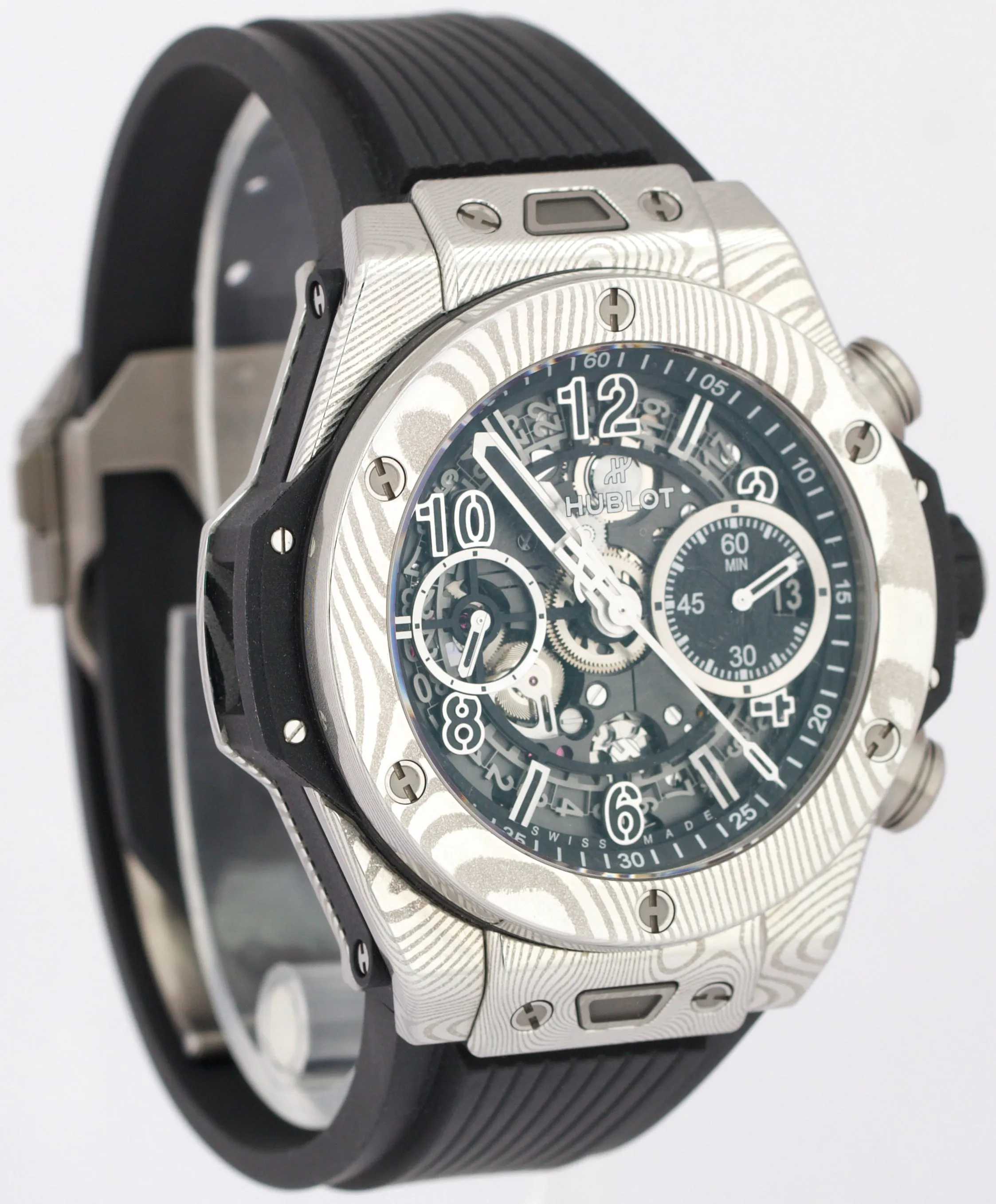 PAPERS Hublot Big Bang Chronograph 42mm DAMASCUS STEEL 441.DS.1170.NR.GAS22 BOX