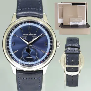 PAPERS Jaeger LeCoultre JLC Master Calendar Q4148480 Blue Dial 40mm Watch Box