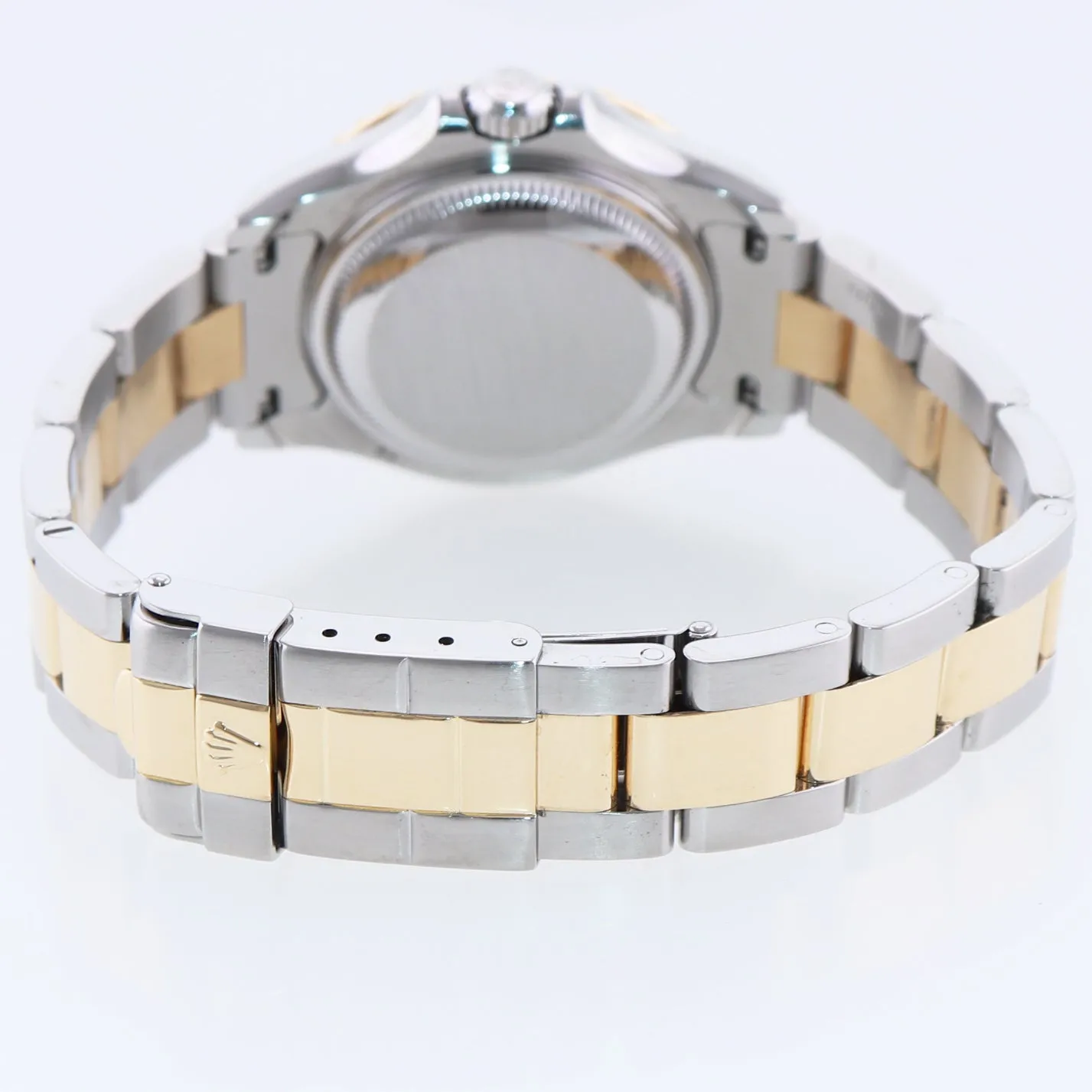 PAPERS Ladies Rolex Yacht-Master White Sapphire 69623 Two Tone Yellow Gold Watch