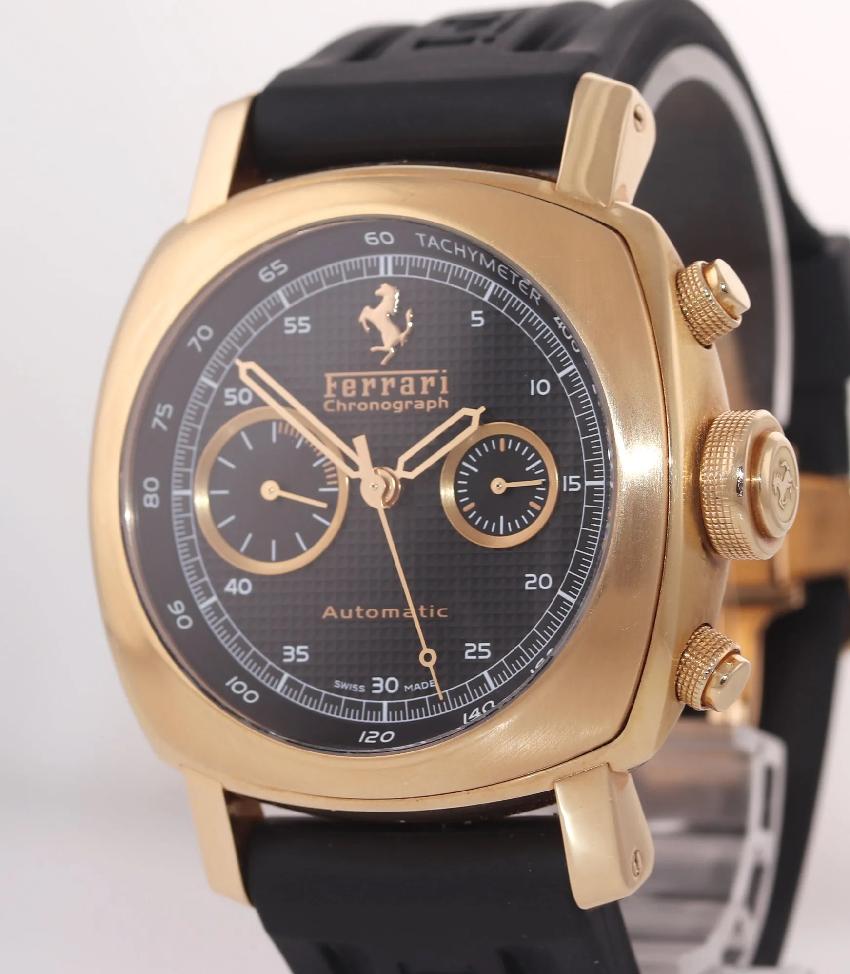 PAPERS Panerai Ferrari Rose Gold Grand Turismo 45mm Chronograph FER00006 Watch