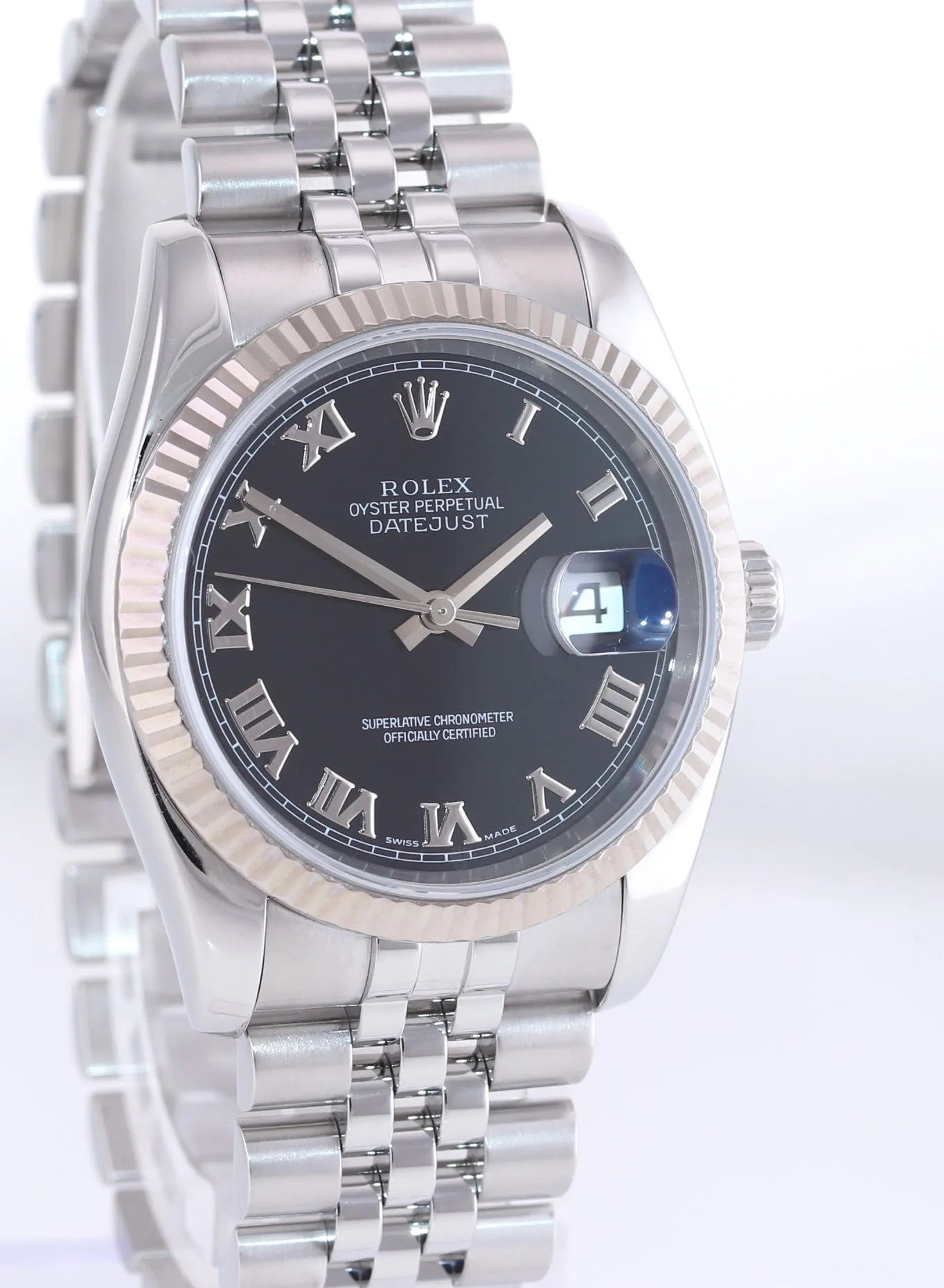 PAPERS Rolex DateJust Steel Black 116234 36mm Super Jubilee Watch Box