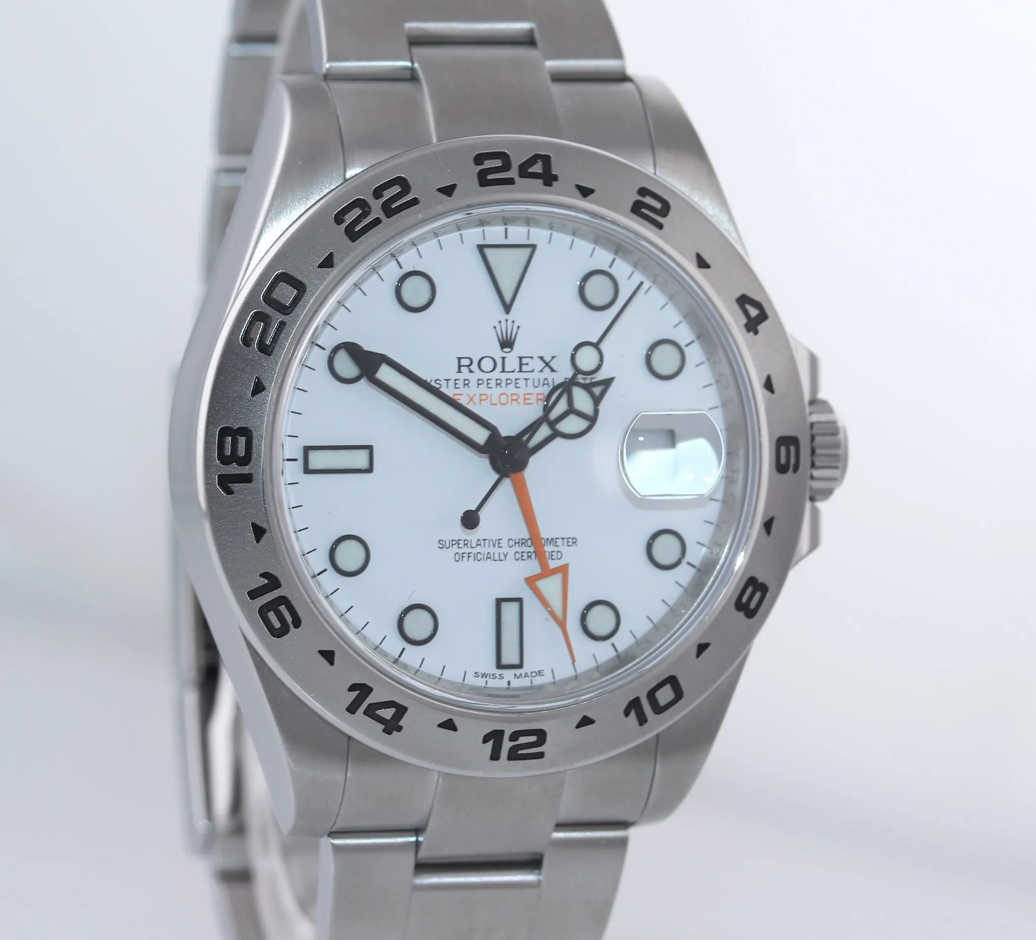 PAPERS Rolex Explorer II 42mm 216570 White Polar Steel GMT Date Watch Box