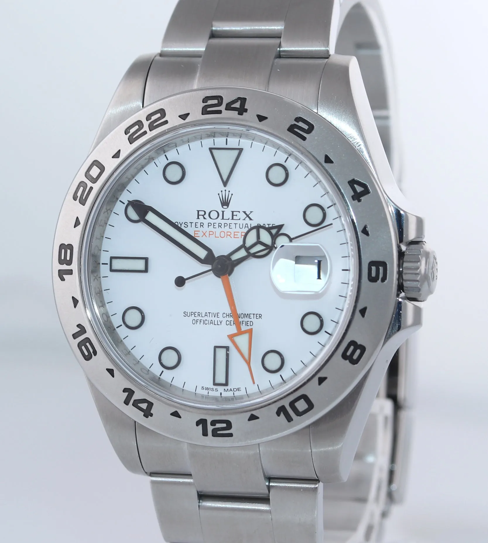 PAPERS Rolex Explorer II 42mm 216570 White Polar Steel GMT Date Watch Box