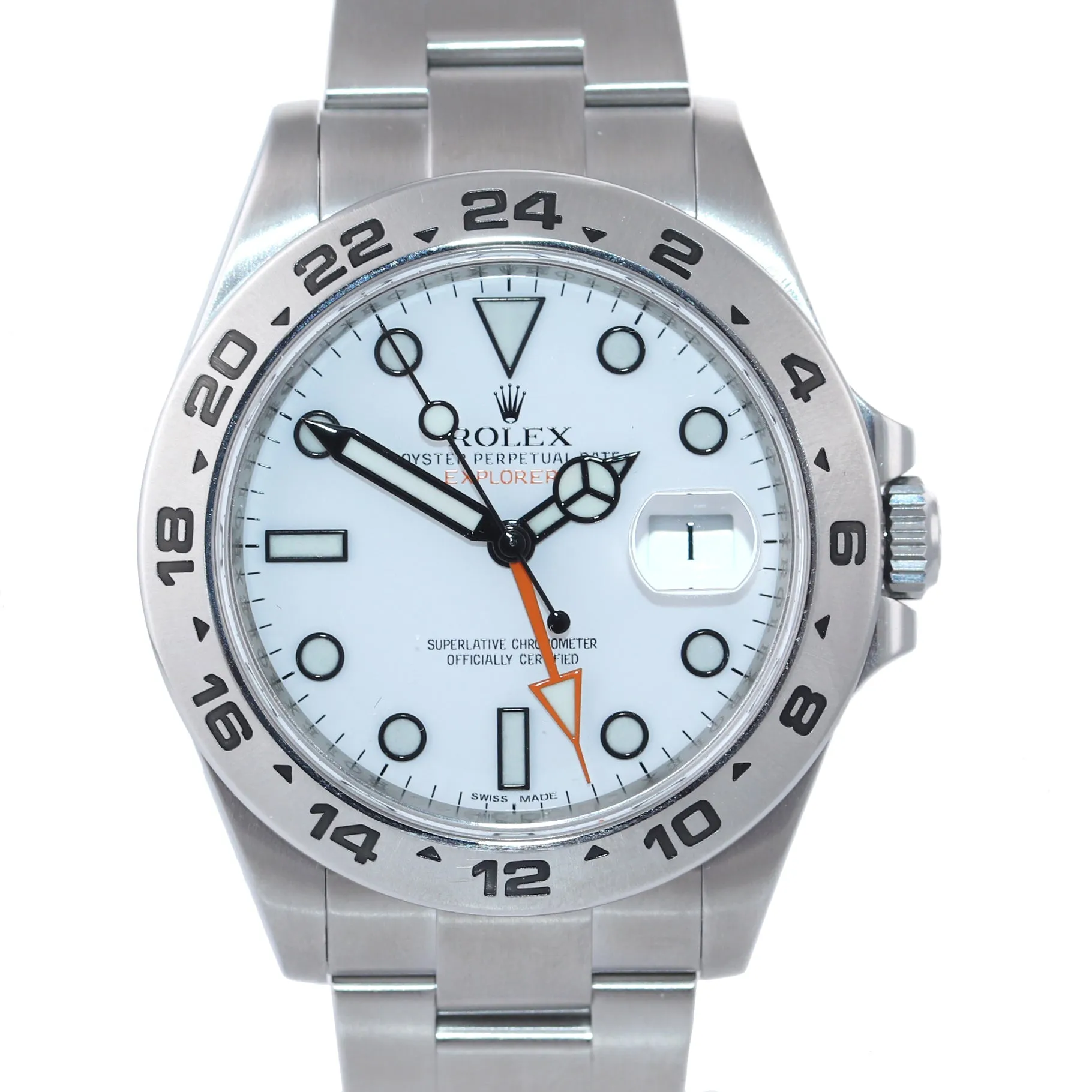 PAPERS Rolex Explorer II 42mm 216570 White Polar Steel GMT Date Watch Box