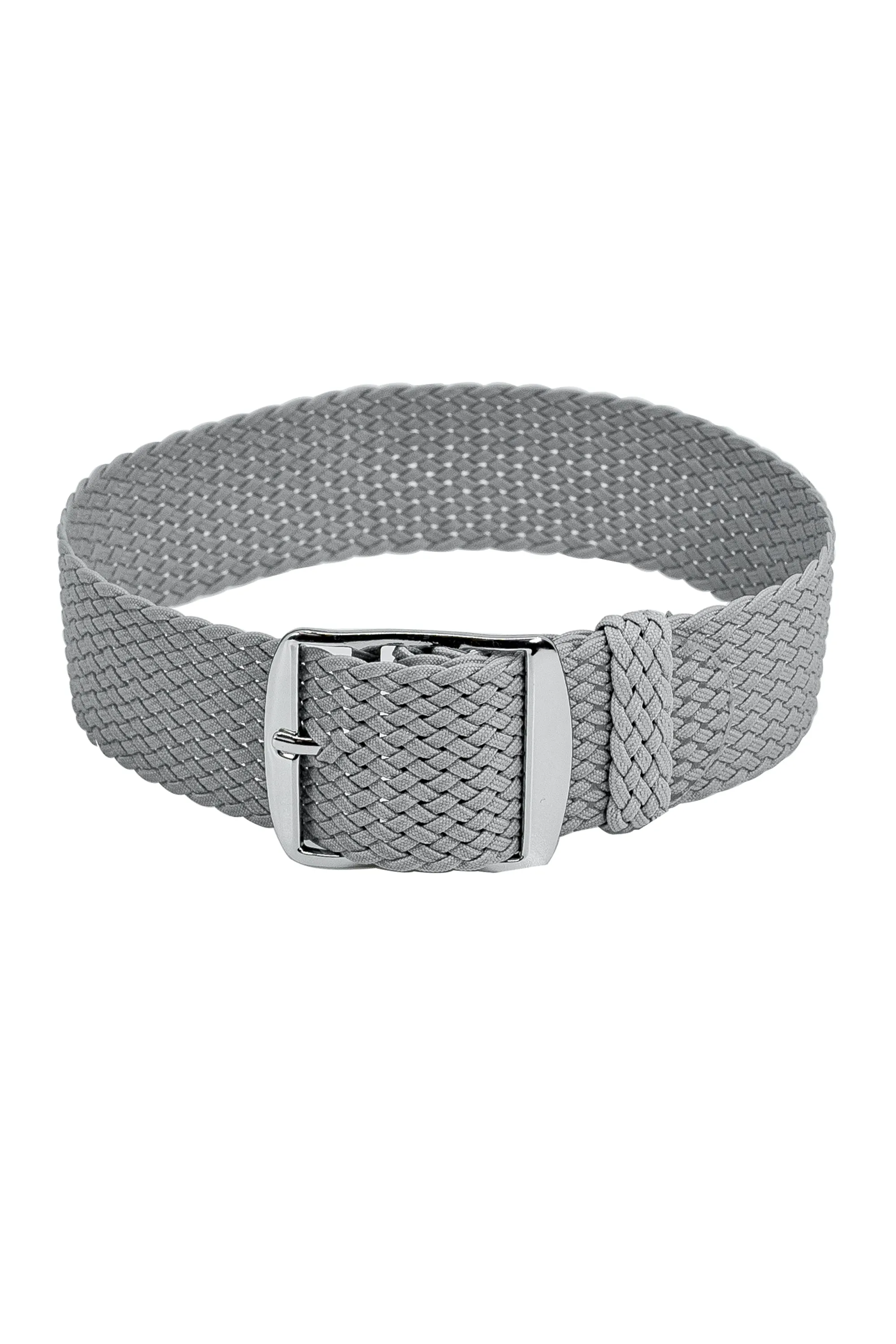 PERLON Braided One Piece Watch Strap & Buckle in GREY
