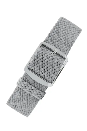 PERLON Braided One Piece Watch Strap & Buckle in GREY