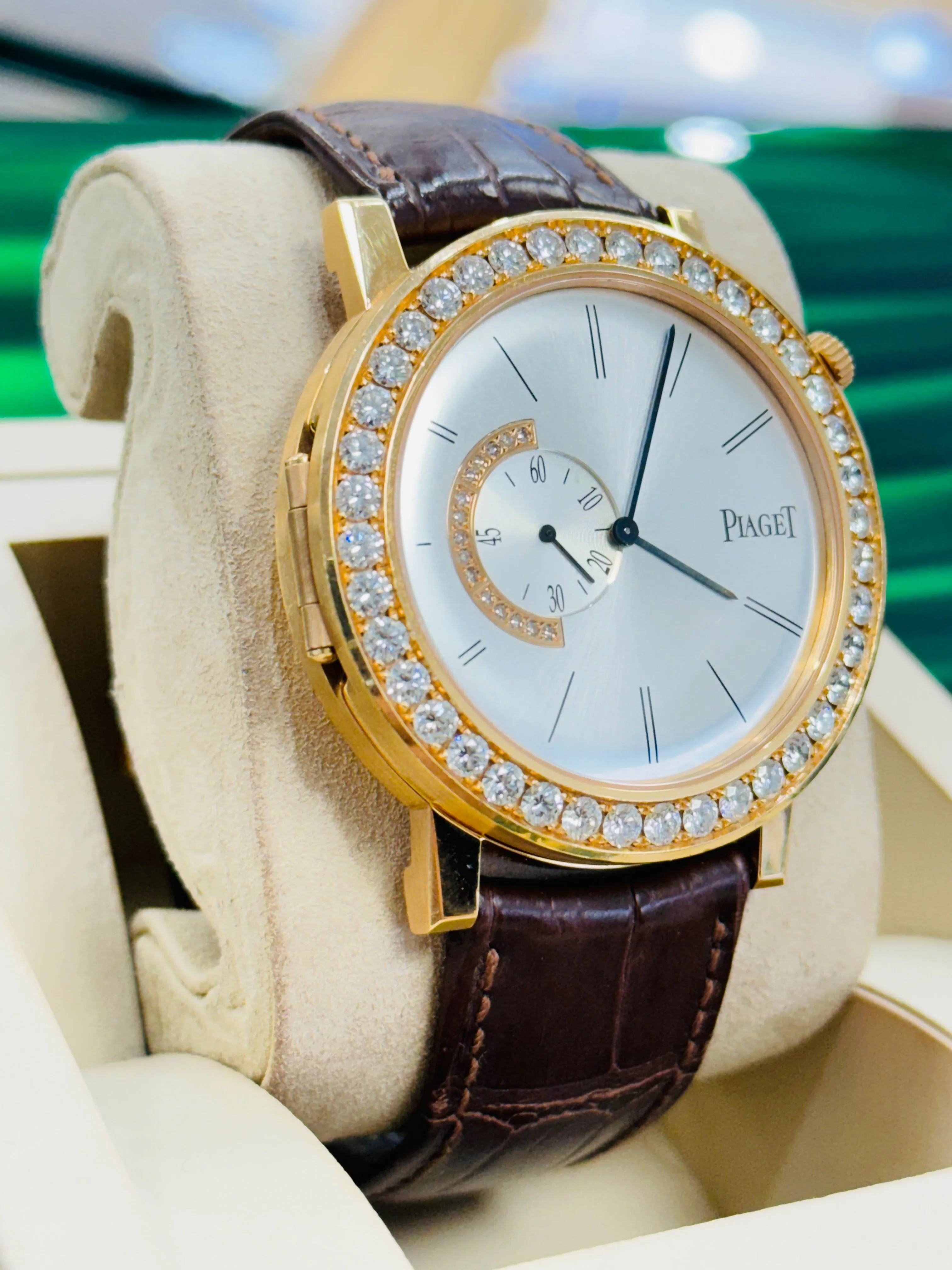 Piaget Altiplano Double Jeu 43mm 18k Rose Gold FACTORY Diamonds Limited Edition GOA32151