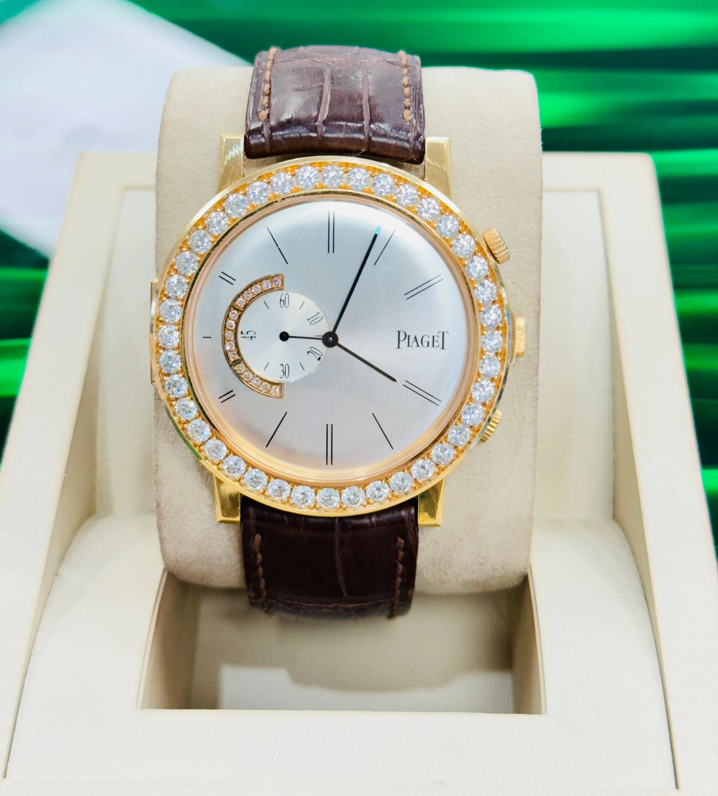 Piaget Altiplano Double Jeu 43mm 18k Rose Gold FACTORY Diamonds Limited Edition GOA32151