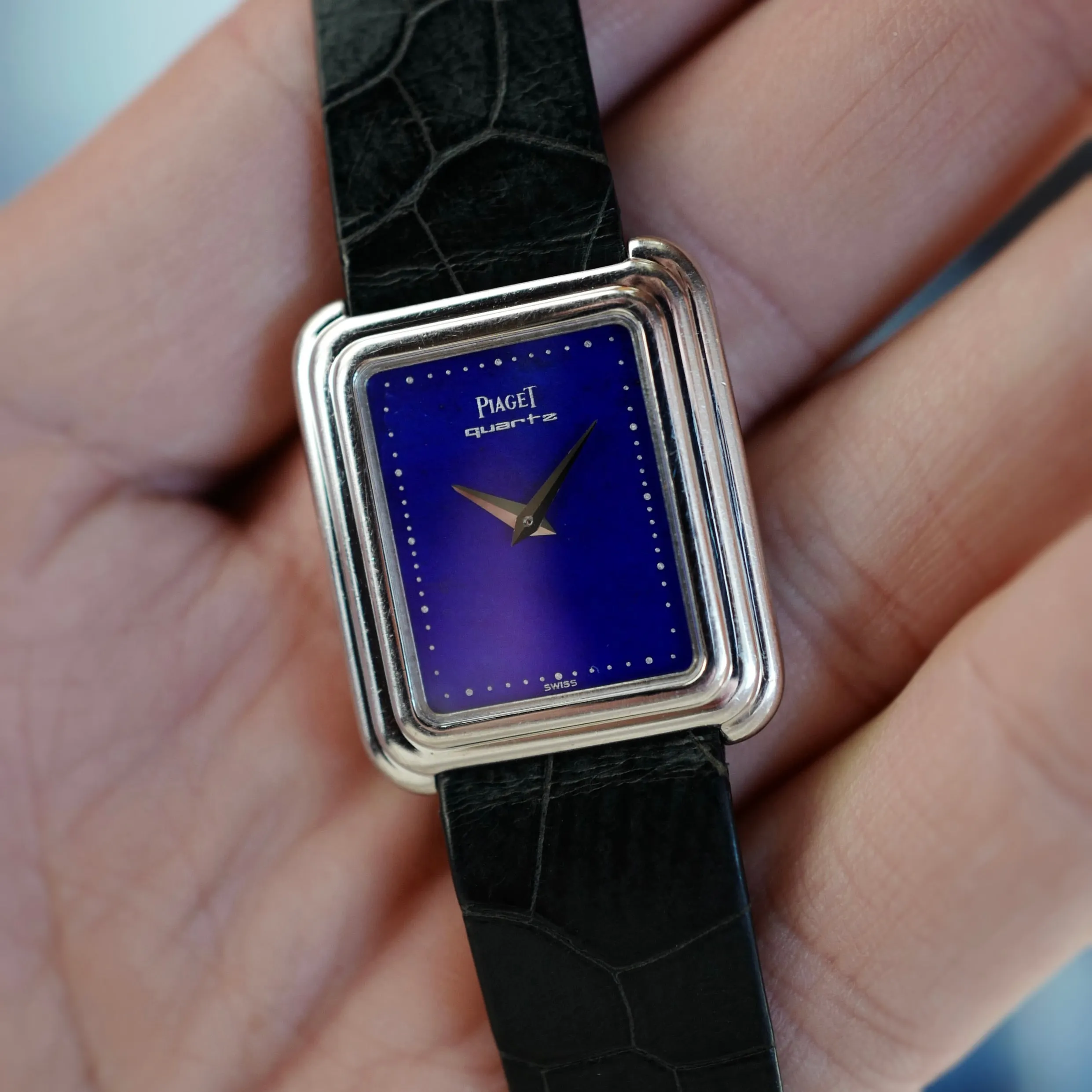 Piaget White Gold Lapis Watch Ref. 74101