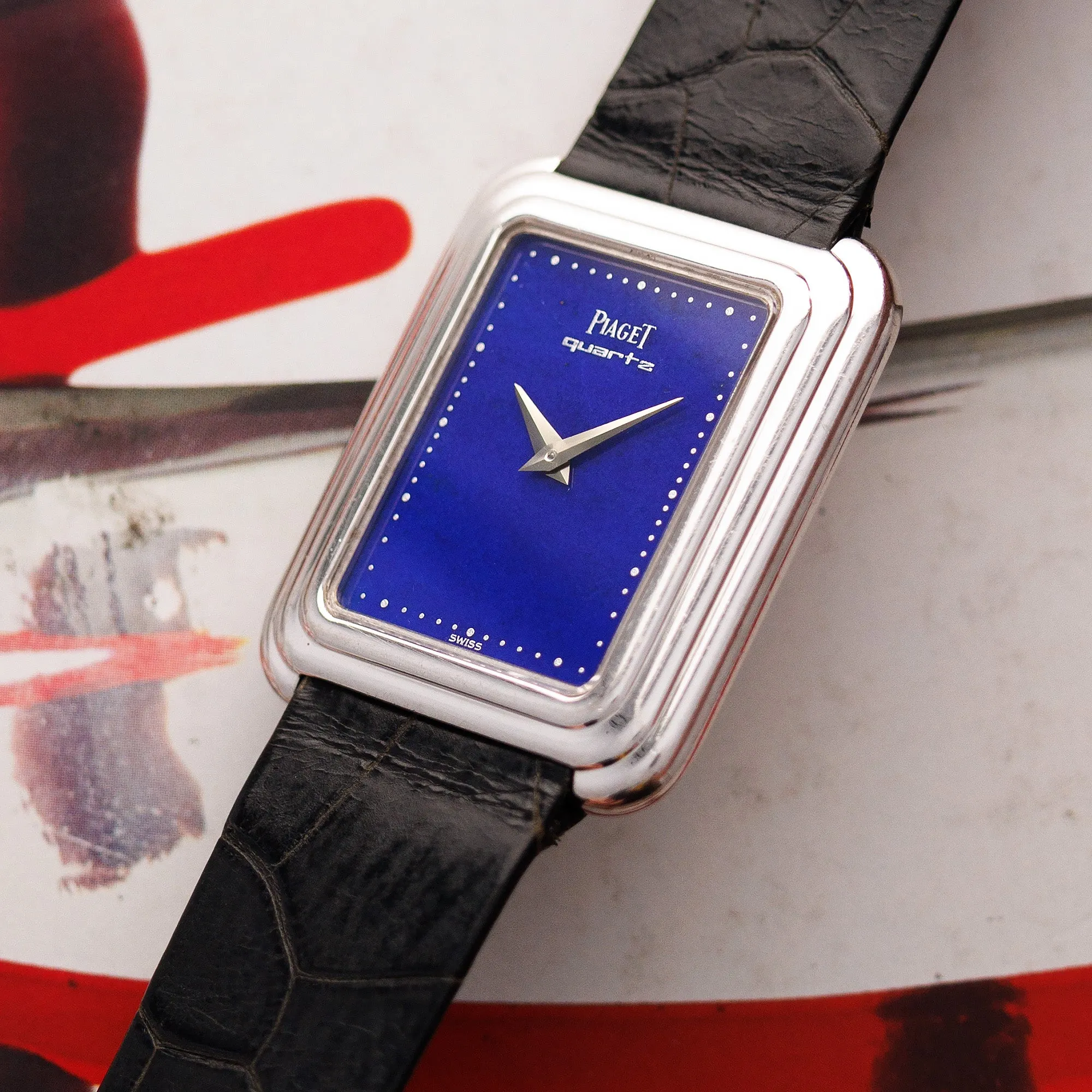Piaget White Gold Lapis Watch Ref. 74101